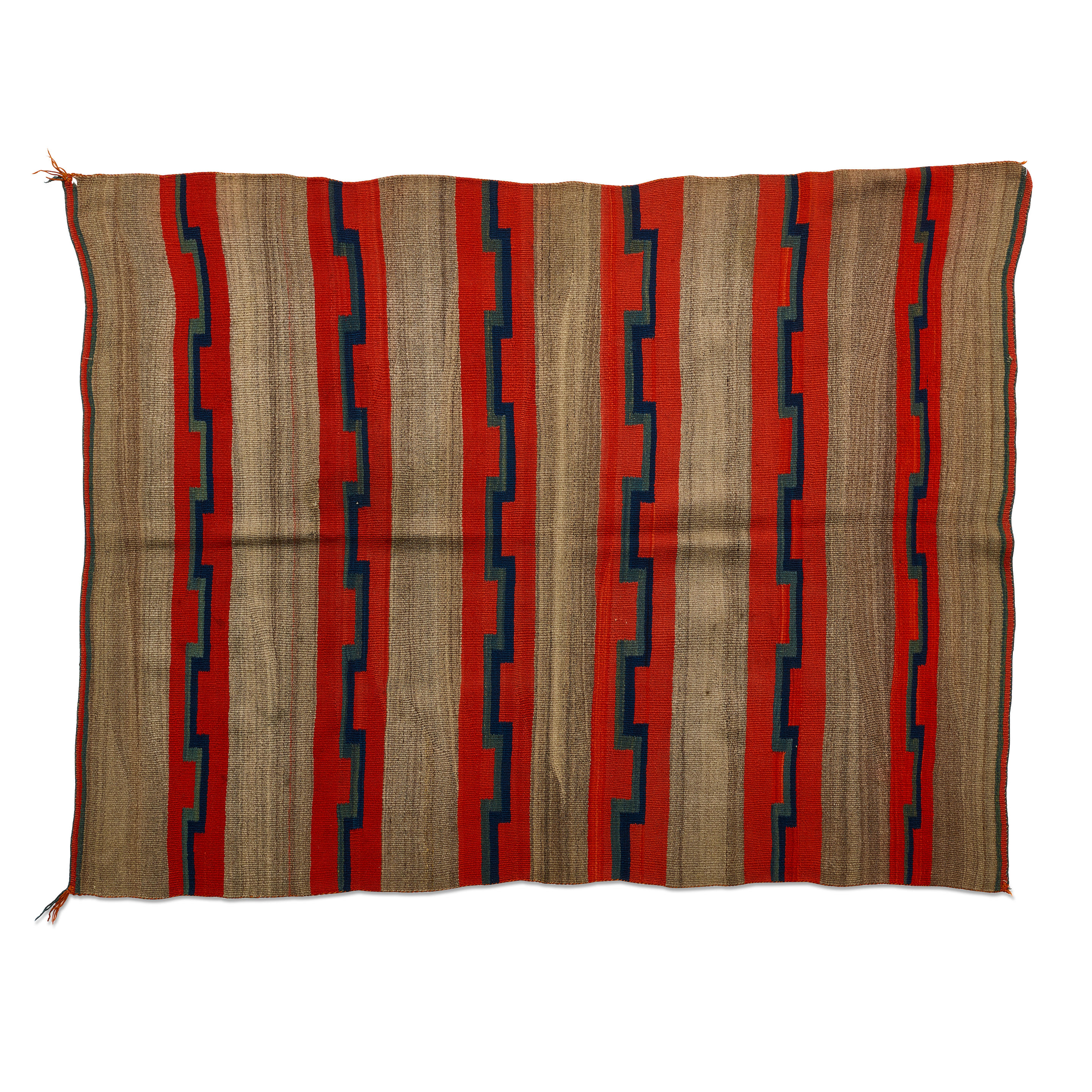 Appraisal: A DIN NAVAJO LATE CLASSIC EARLY TRANSITIONAL WEAVING Designed with