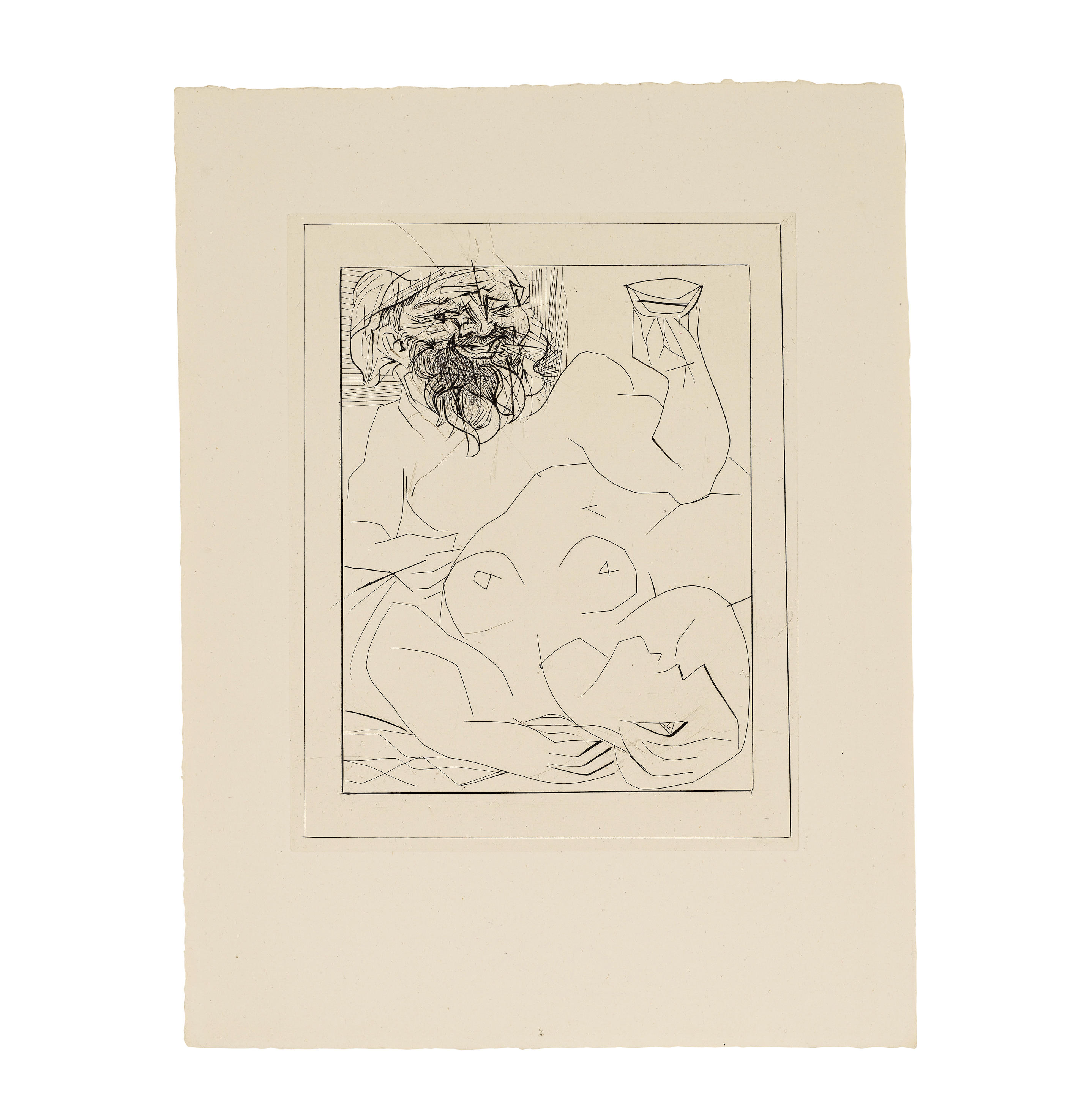 Appraisal: PABLO PICASSO - Bacchus et Femme nue tendue Bloch Baer