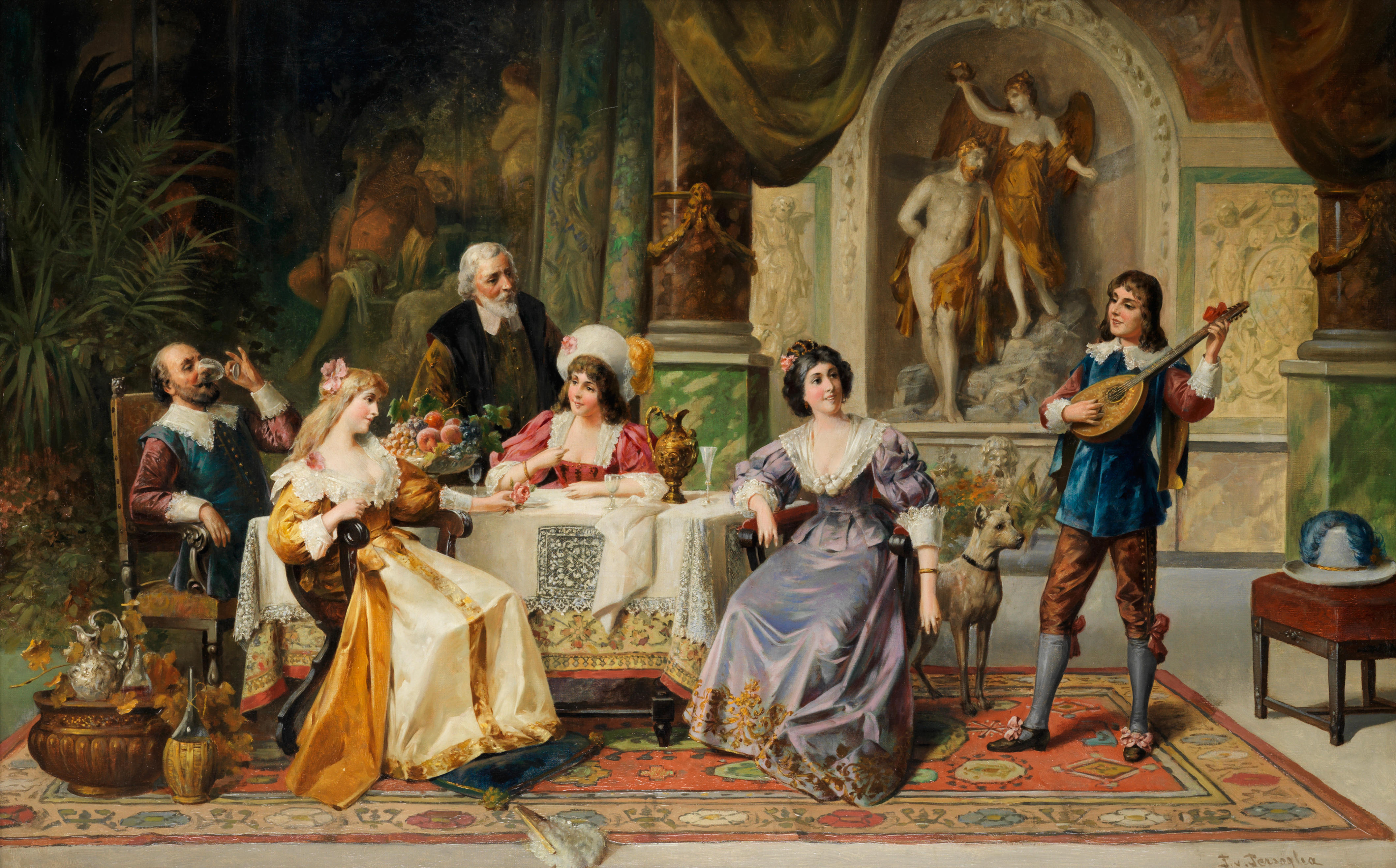 Appraisal: FRANZ VON PERSOGLIA AUSTRIAN - A lute serenade signed 'F