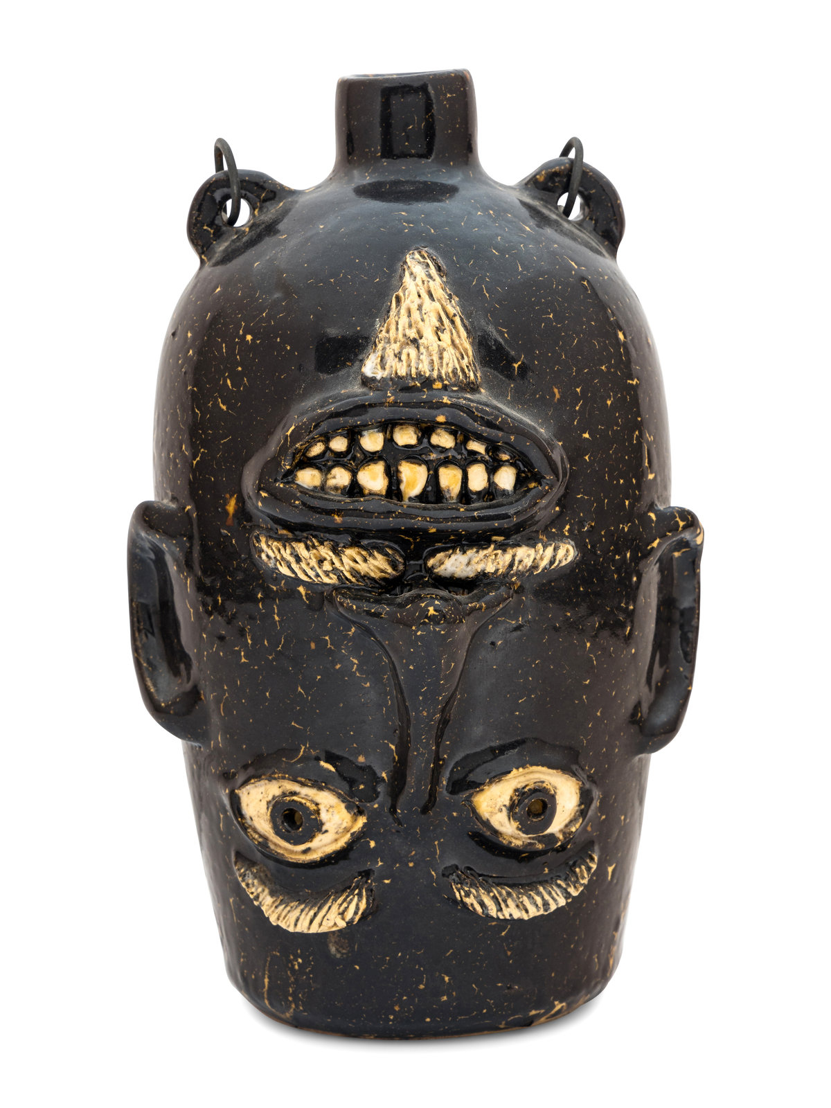 Appraisal: Robert J Jackson American th Century Upside Down Face Jug