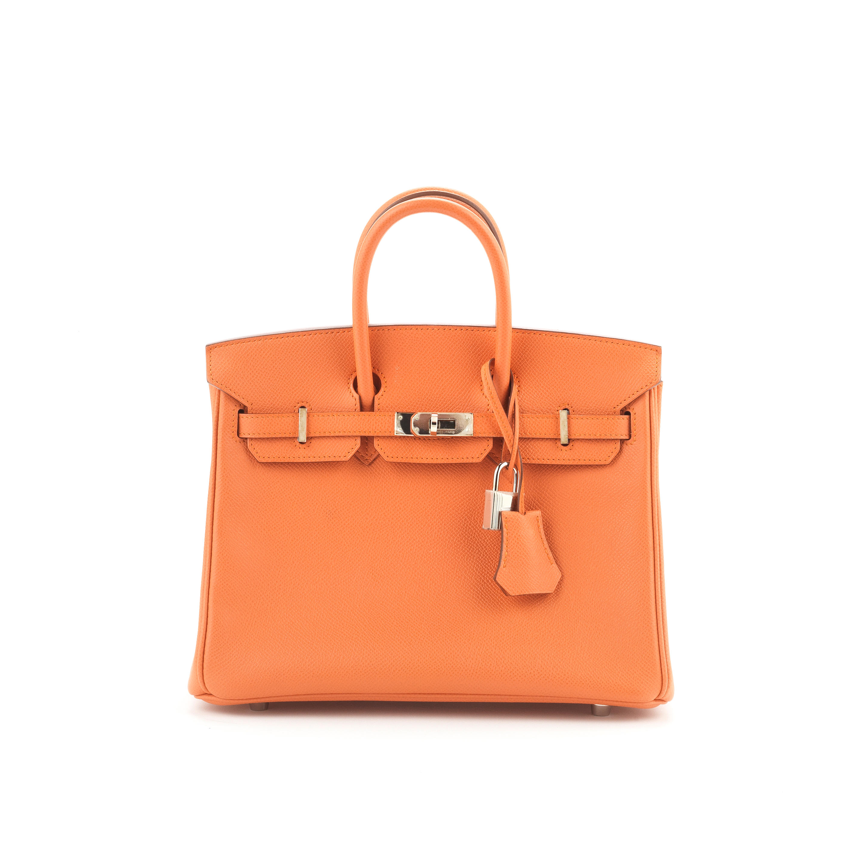 Appraisal: HERM S A MANGO EPSOM LEATHER BIRKIN Palladium hardware Condition