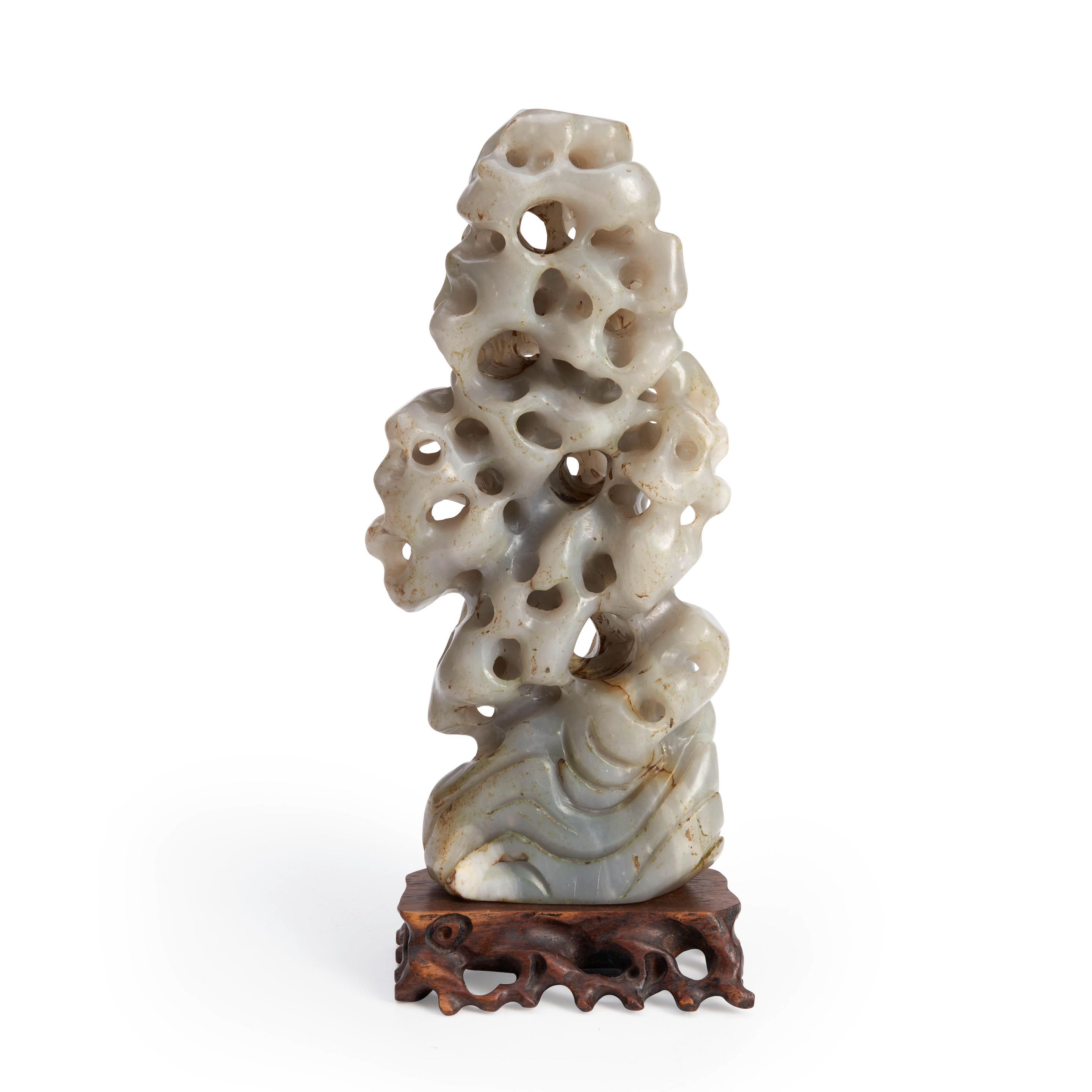 Appraisal: A JADE SCHOLAR'S ROCK CARVING China late Qing dynasty in