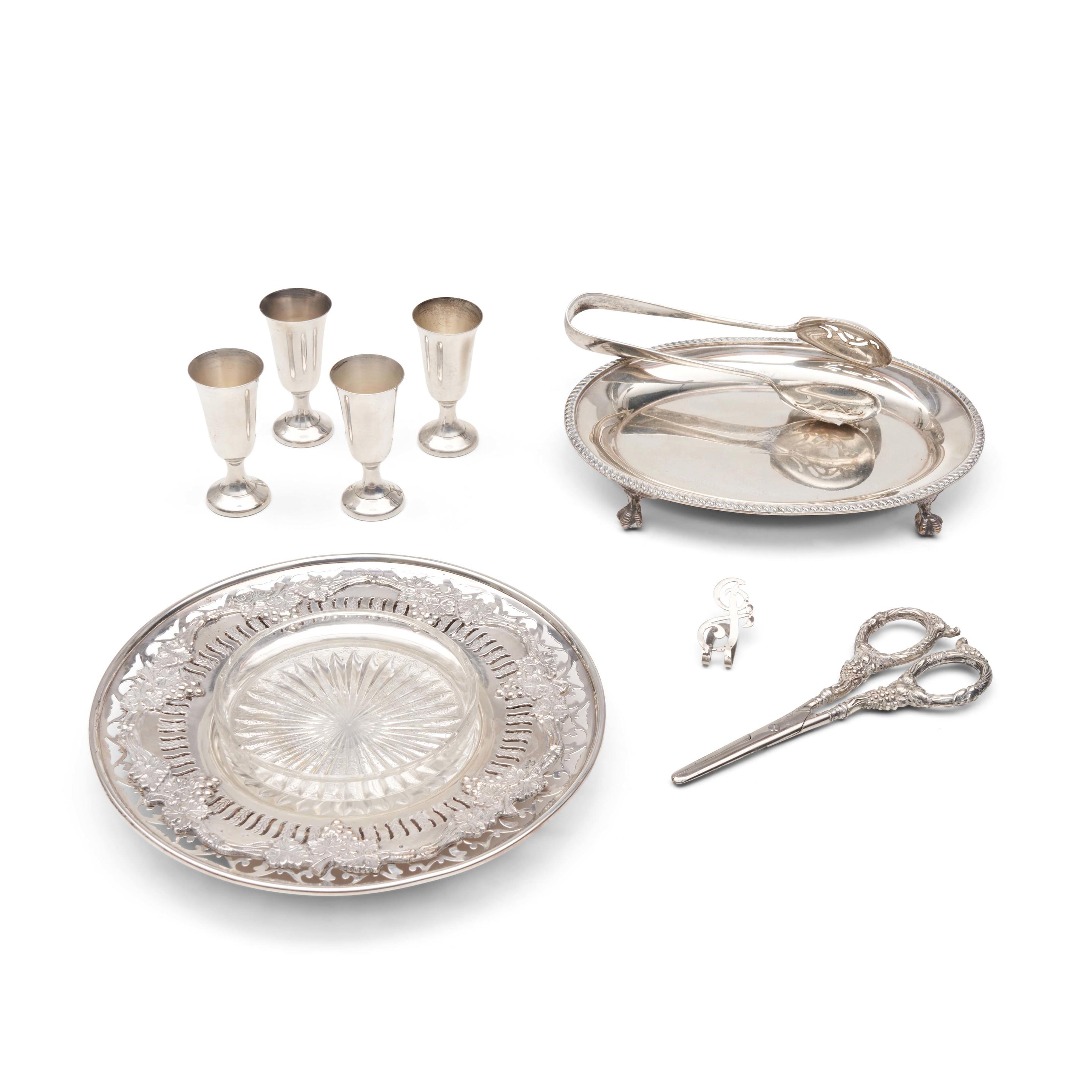 Appraisal: TEN PIECES OF STERLING AND PLATED SILVER includes two Sheffield