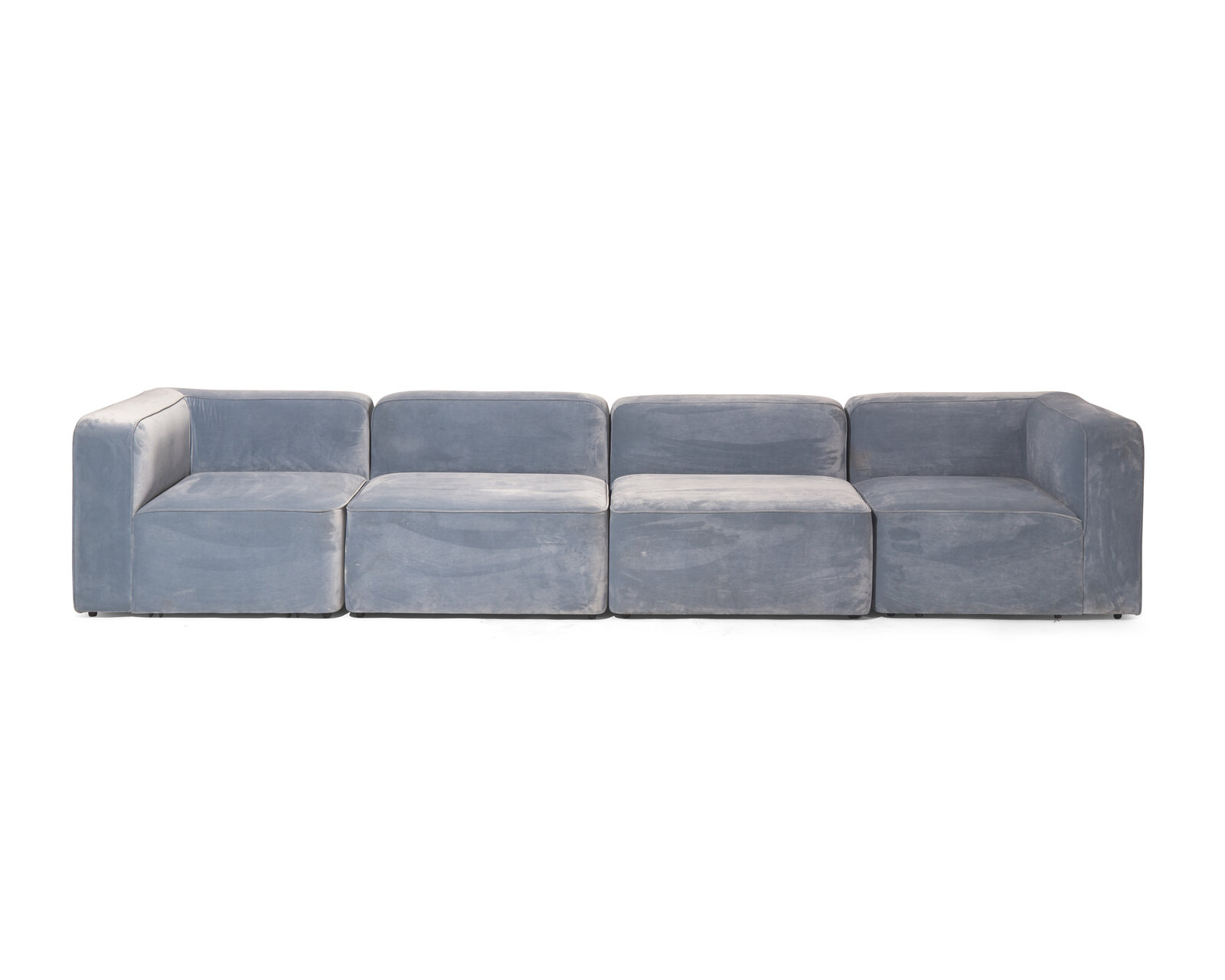 Appraisal: Normann Copenhagen st Century Rope Four-Piece Blue Velvet Modular Sofa