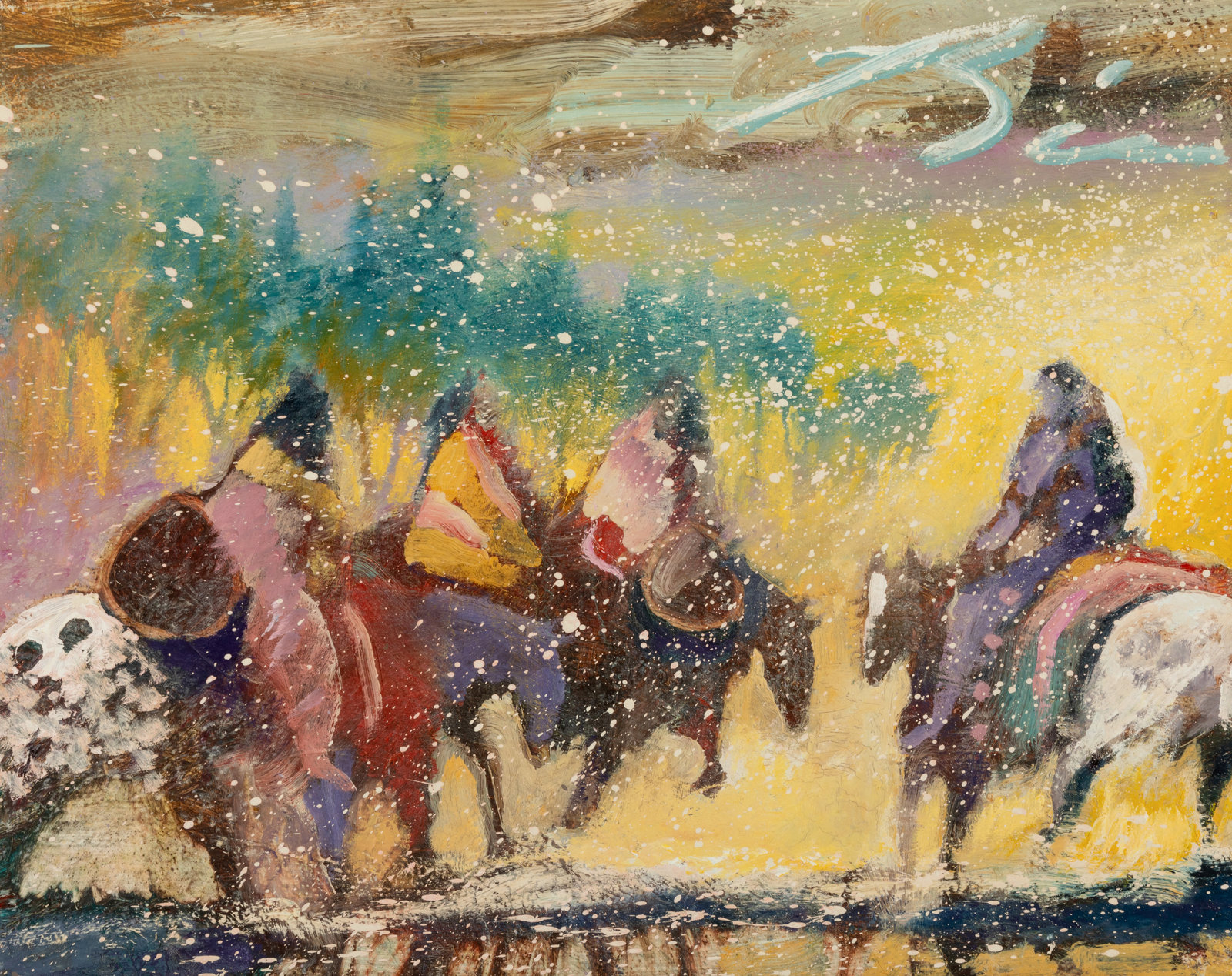 Appraisal: Earl Biss Aps alooke - Watering the Horses in the