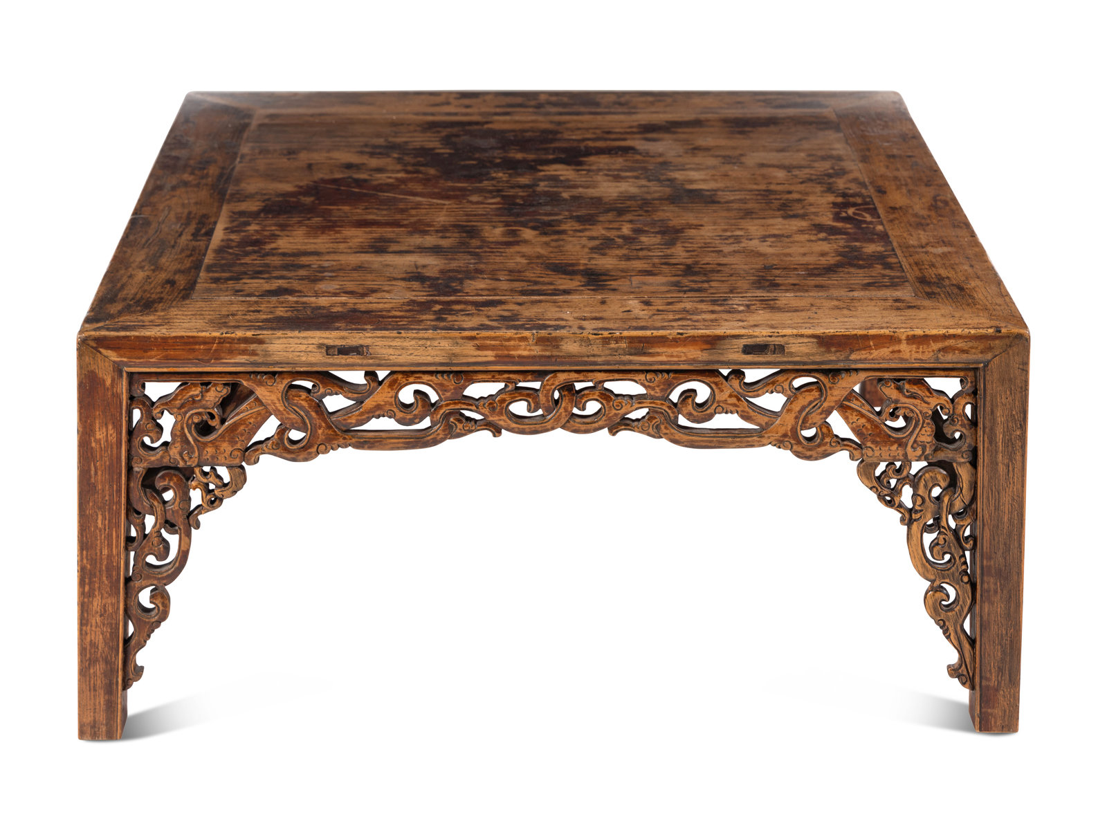 Appraisal: A Chinese Carved Hardwood Low Table th th Century Height