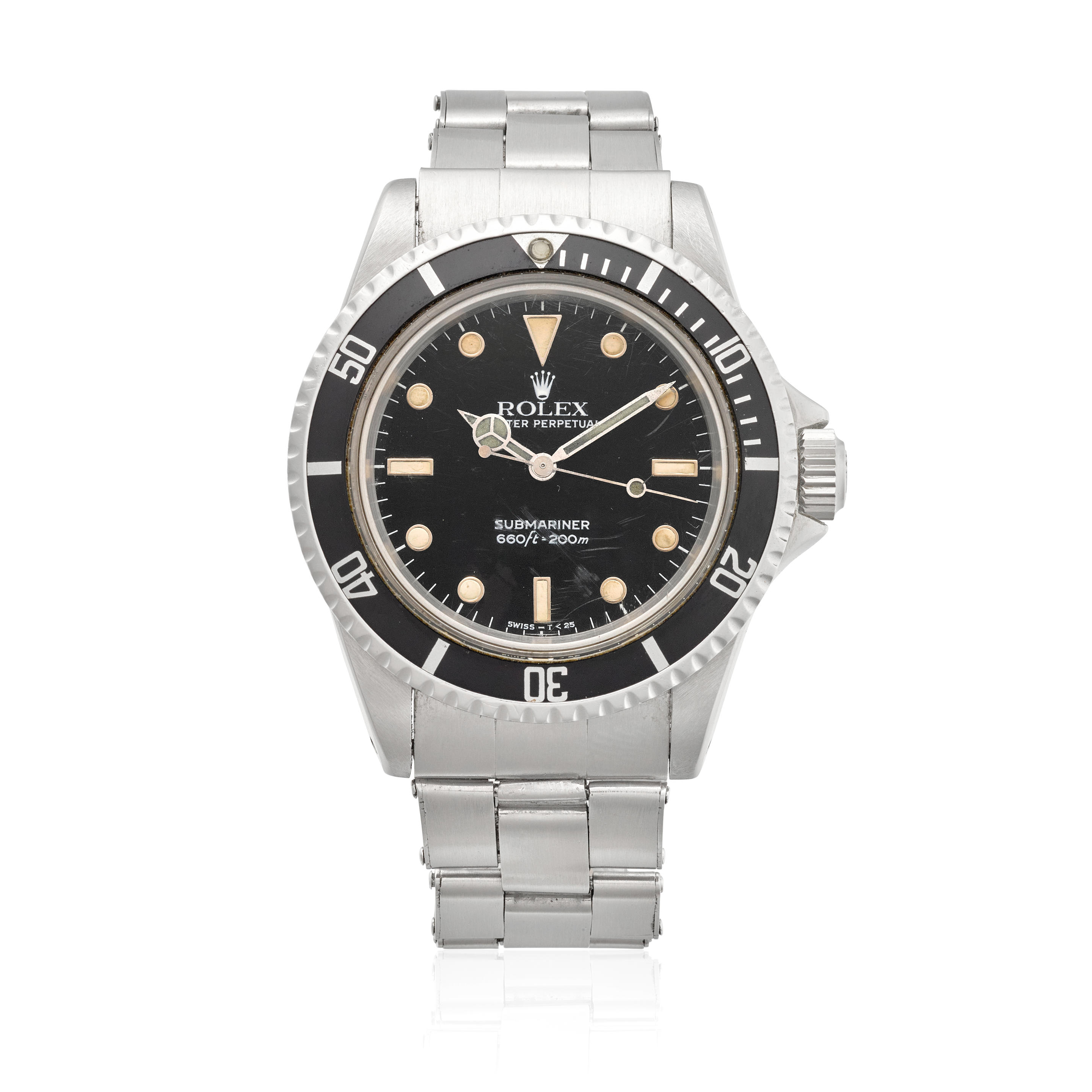 Appraisal: ROLEX A STAINLESS STEEL AUTOMATIC CALENDAR BRACELET WATCH Model Submariner