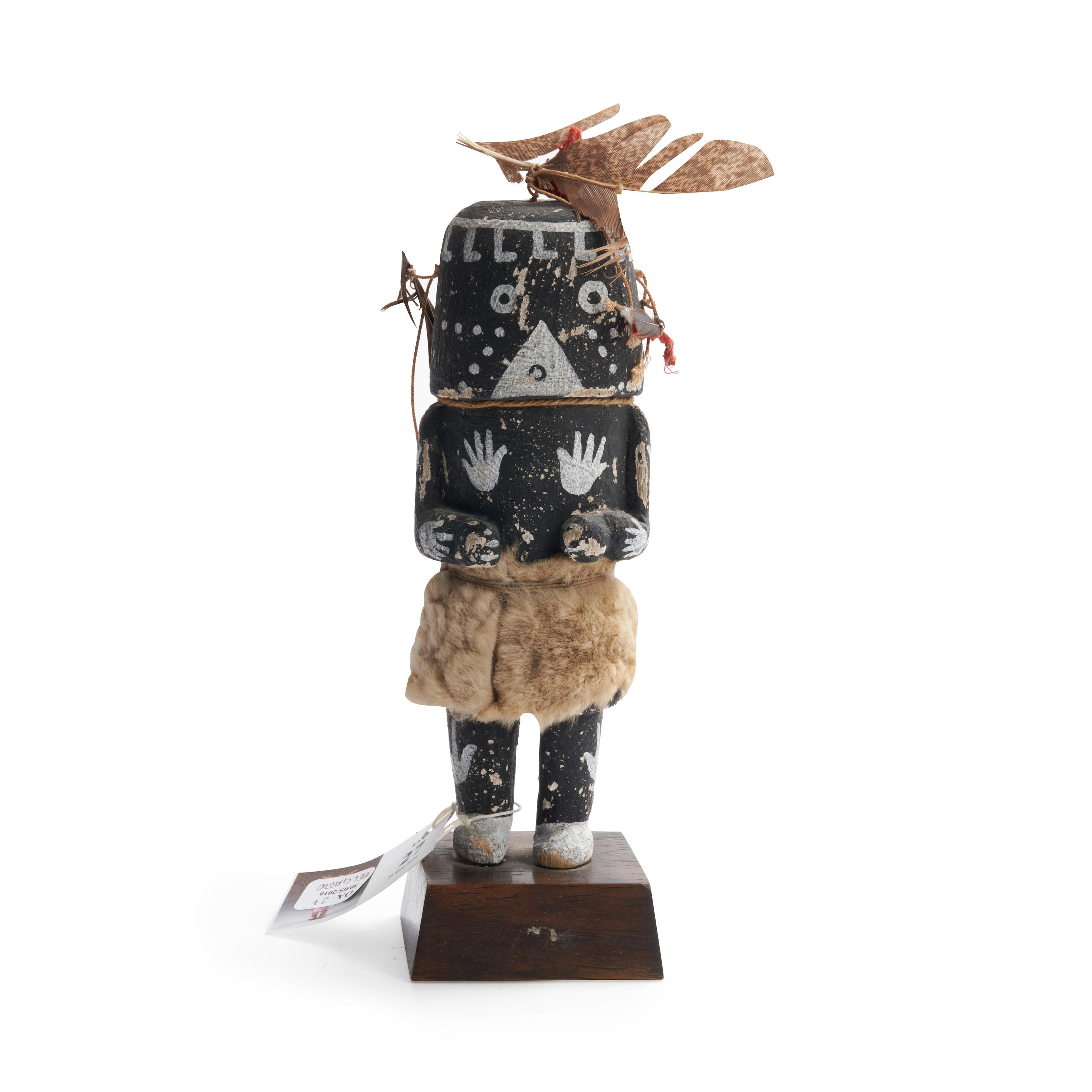 Appraisal: A HOPI KATSINA DOLL Depicting Mastof katsina the black painted