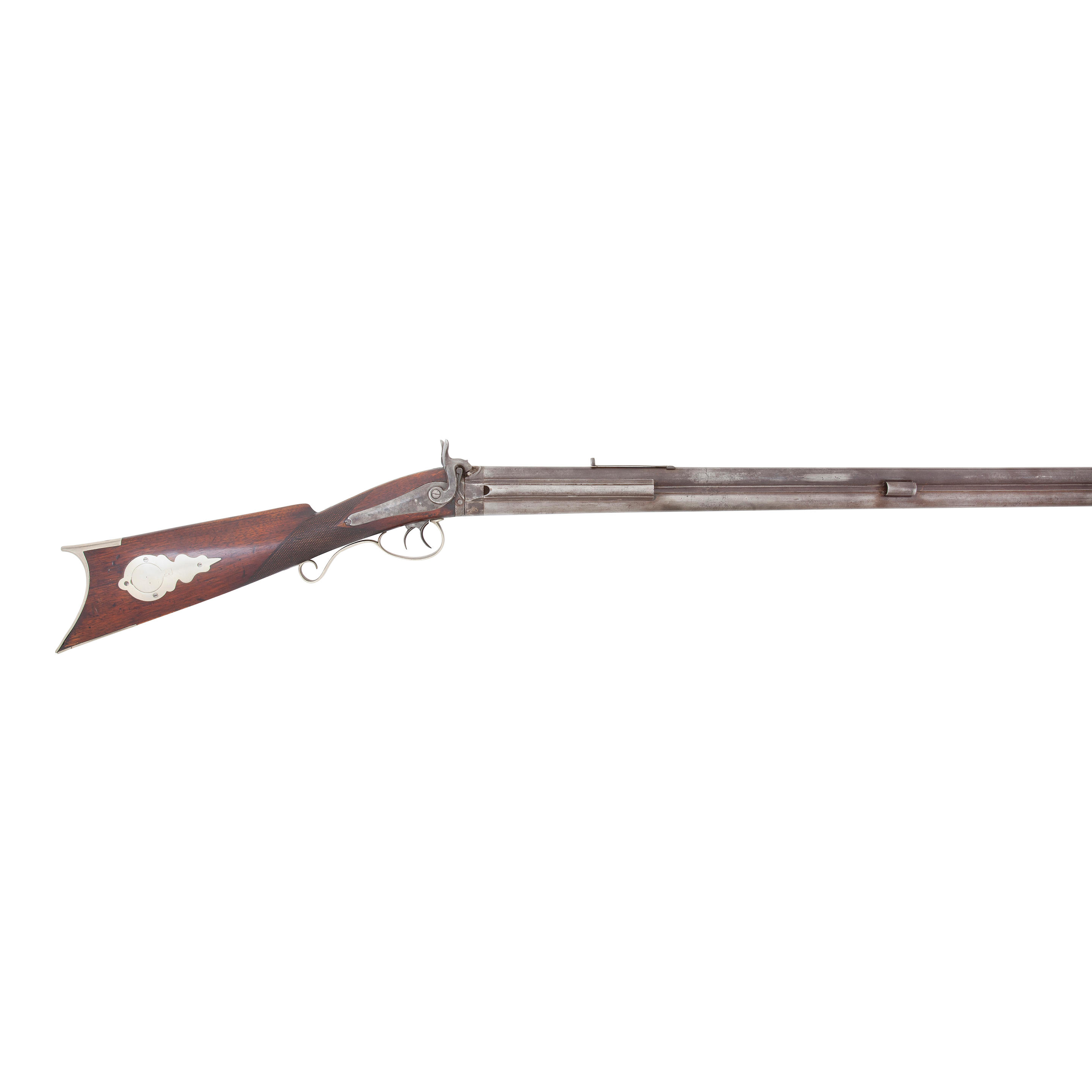 Appraisal: A CANADIAN -BORE PERCUSSION OVER-AND-UNDER SPORTING RIFLE AND -BORE GUN