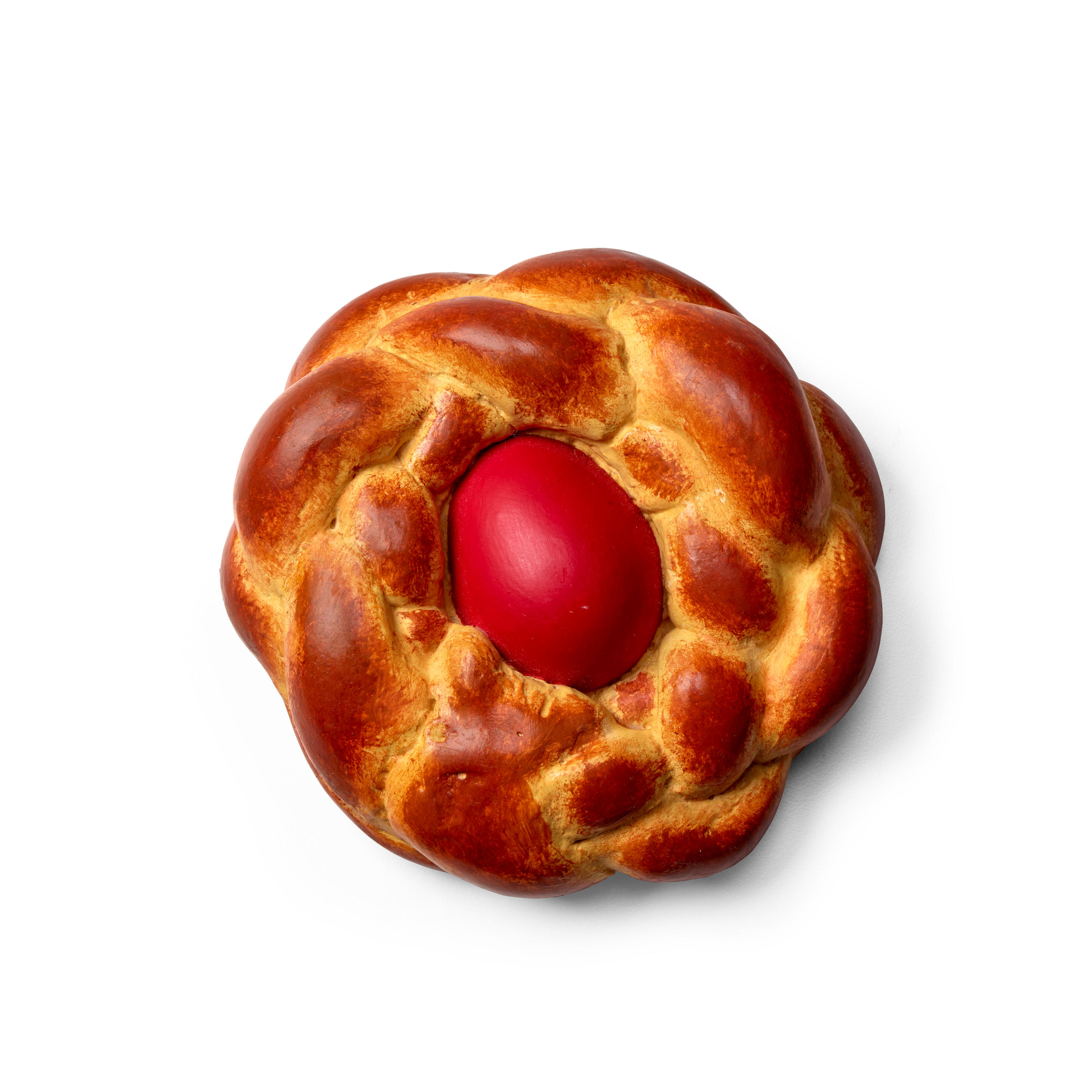 Appraisal: JEFF KOONS BORN Bread with Egg Red Plaster multiple hand-painted