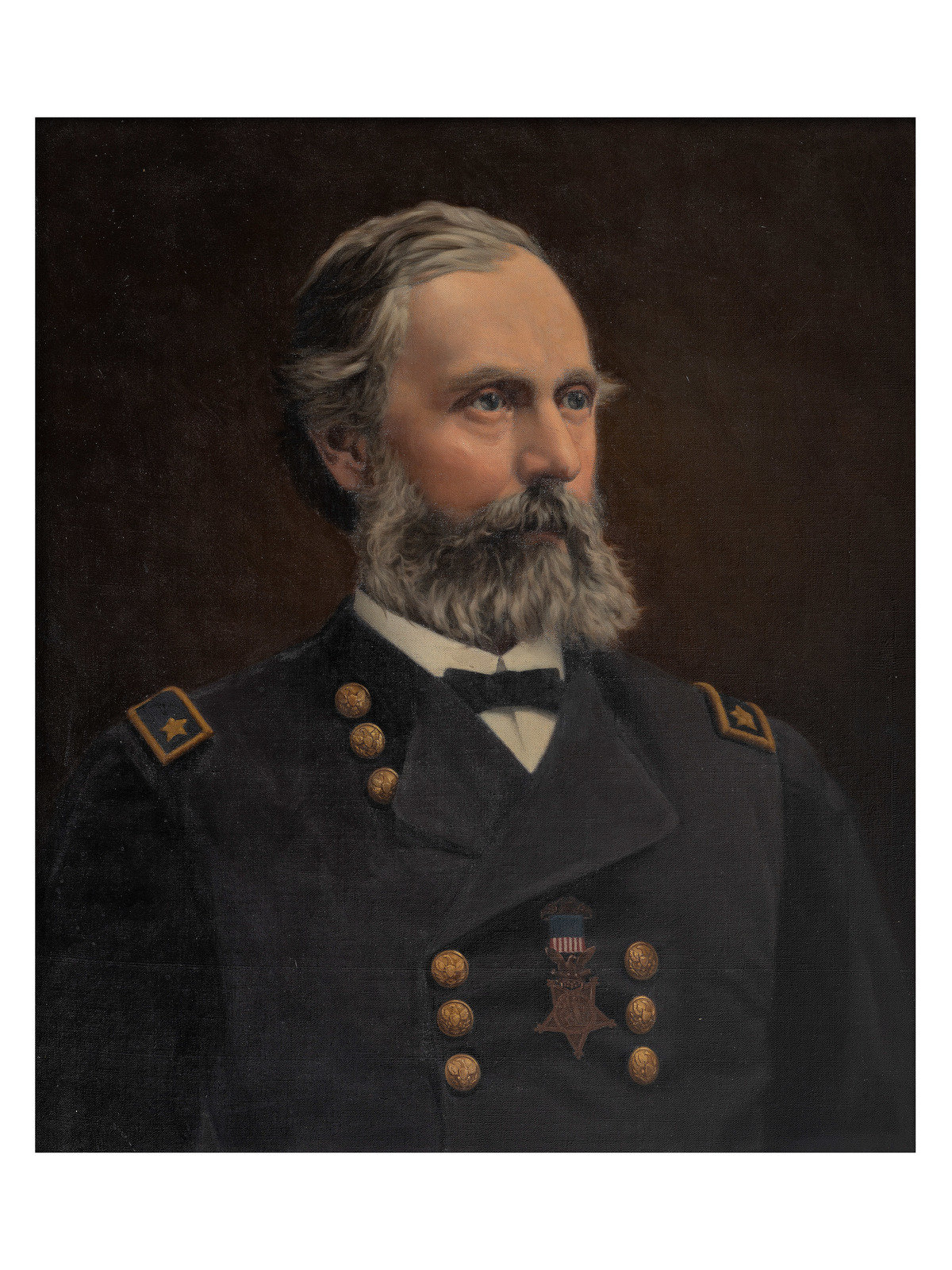 Appraisal: CIVIL WAR Post-war oil portrait of General Orlando B Willcox