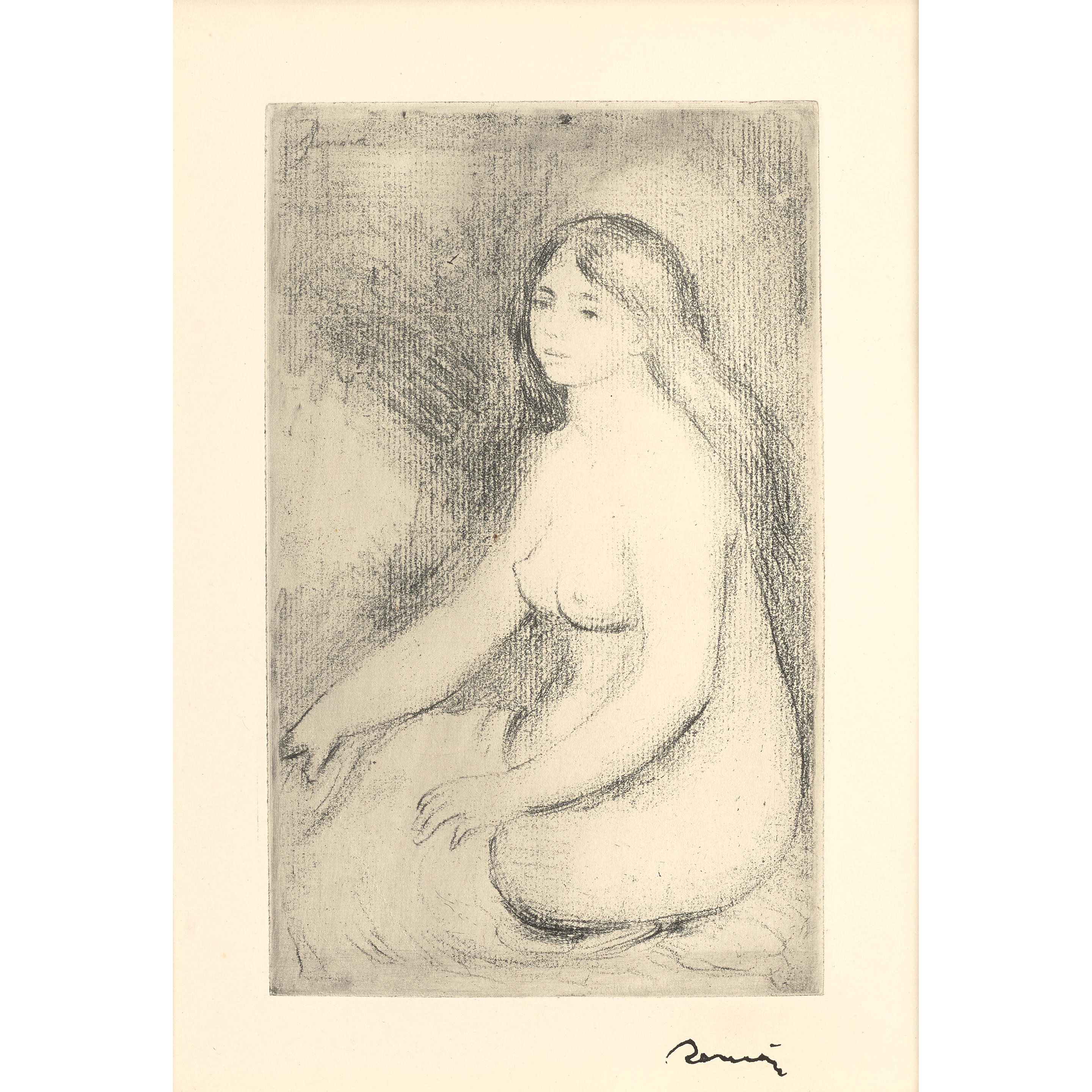 Appraisal: PIERRE-AUGUSTE RENOIR - Baigneuse assise Seated Bather Delteil Stella c