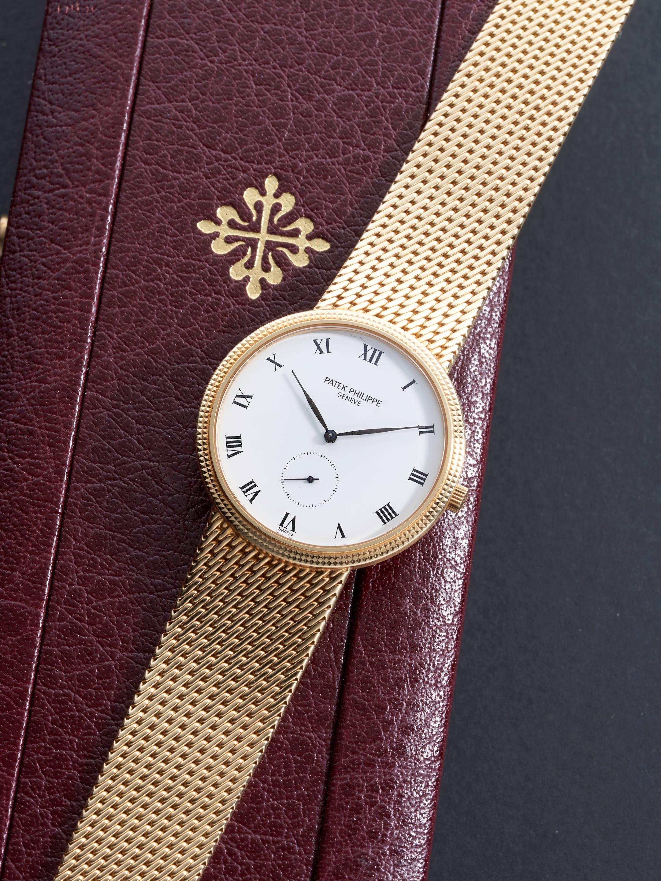 Appraisal: PATEK PHILIPPE REF A YELLOW GOLD BRACELET WATCH CIRCA Movement