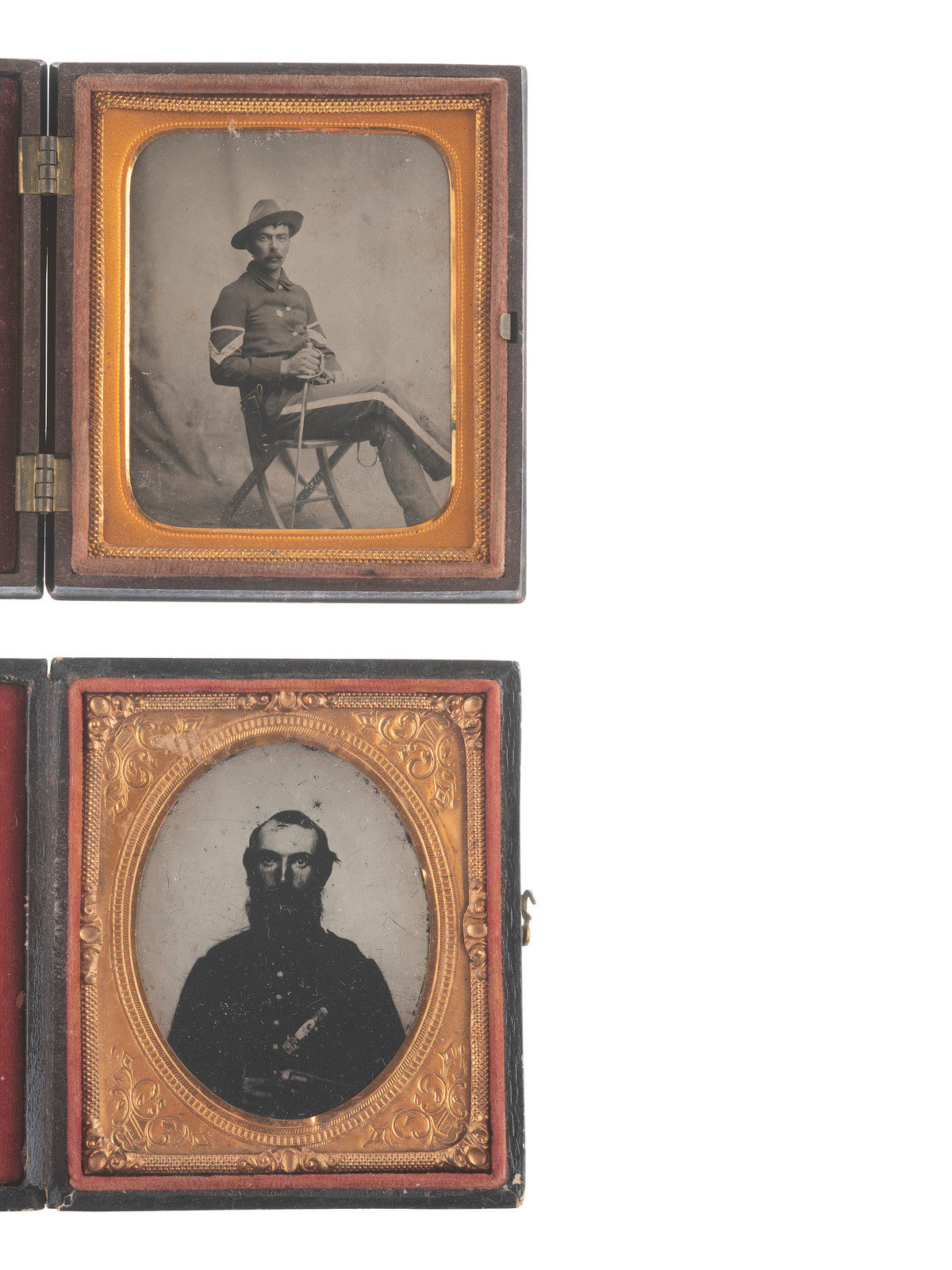 Appraisal: CIVIL WAR A group of ambrotypes and tintypes featuring federal