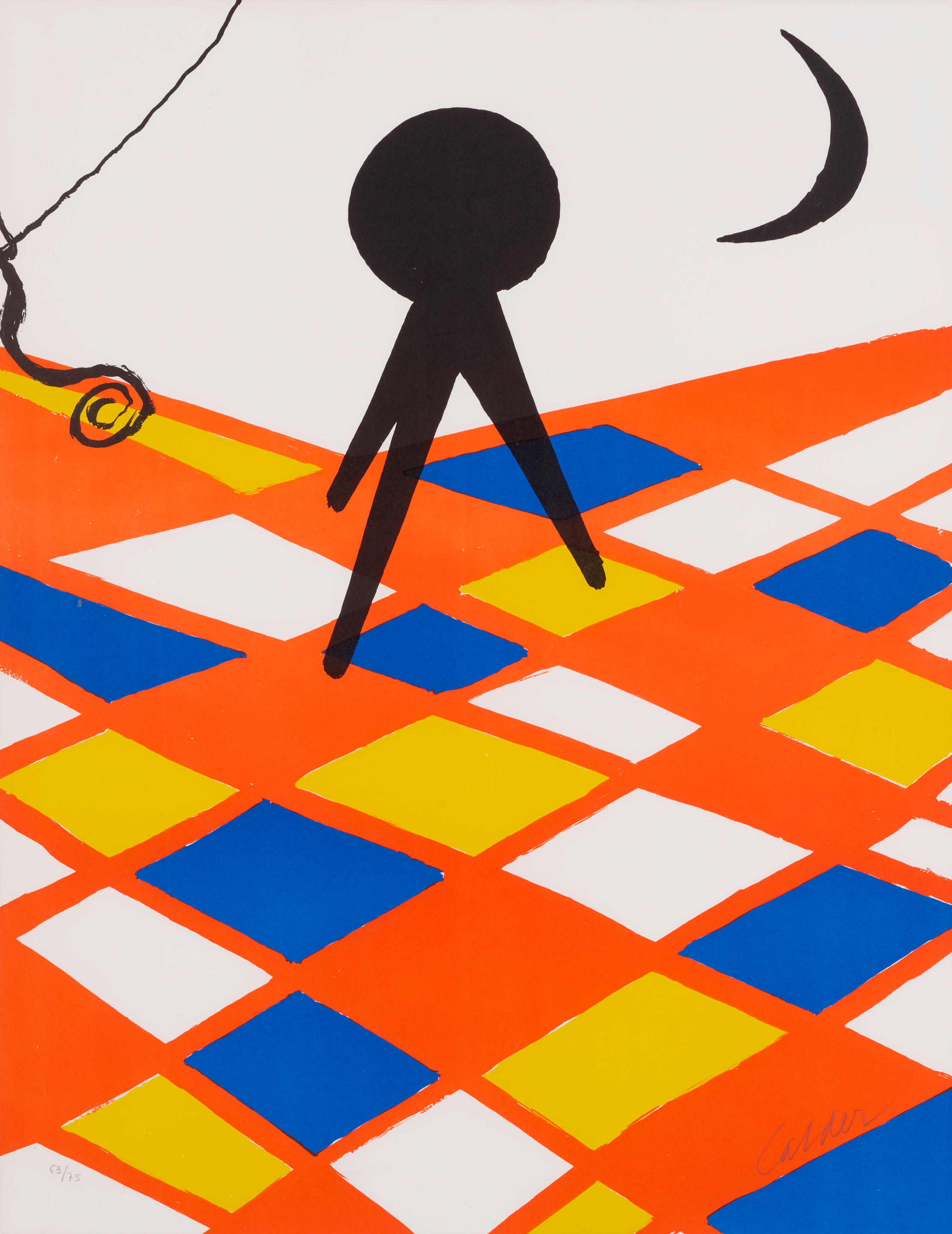 Appraisal: ALEXANDER CALDER - Tabouret et Trois Pieds Lithograph in colors