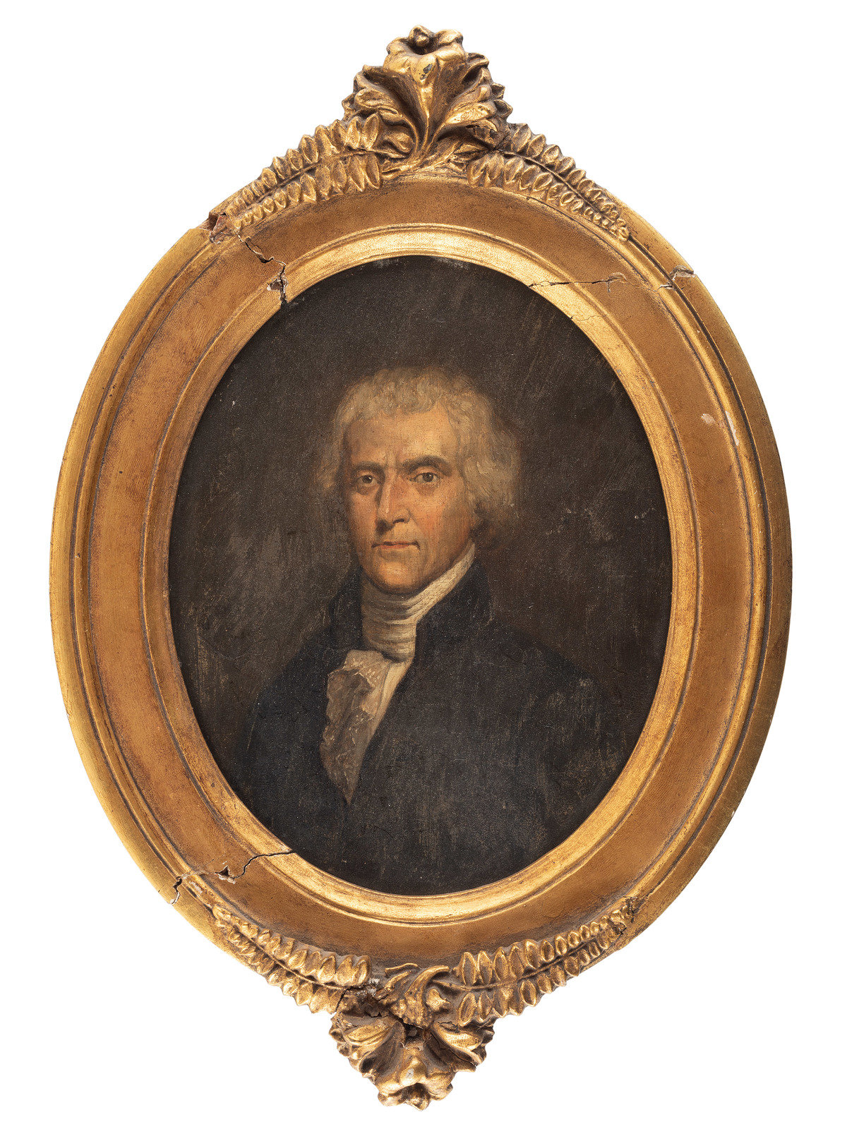 Appraisal: American or French School th Century Portrait of Thomas Jefferson