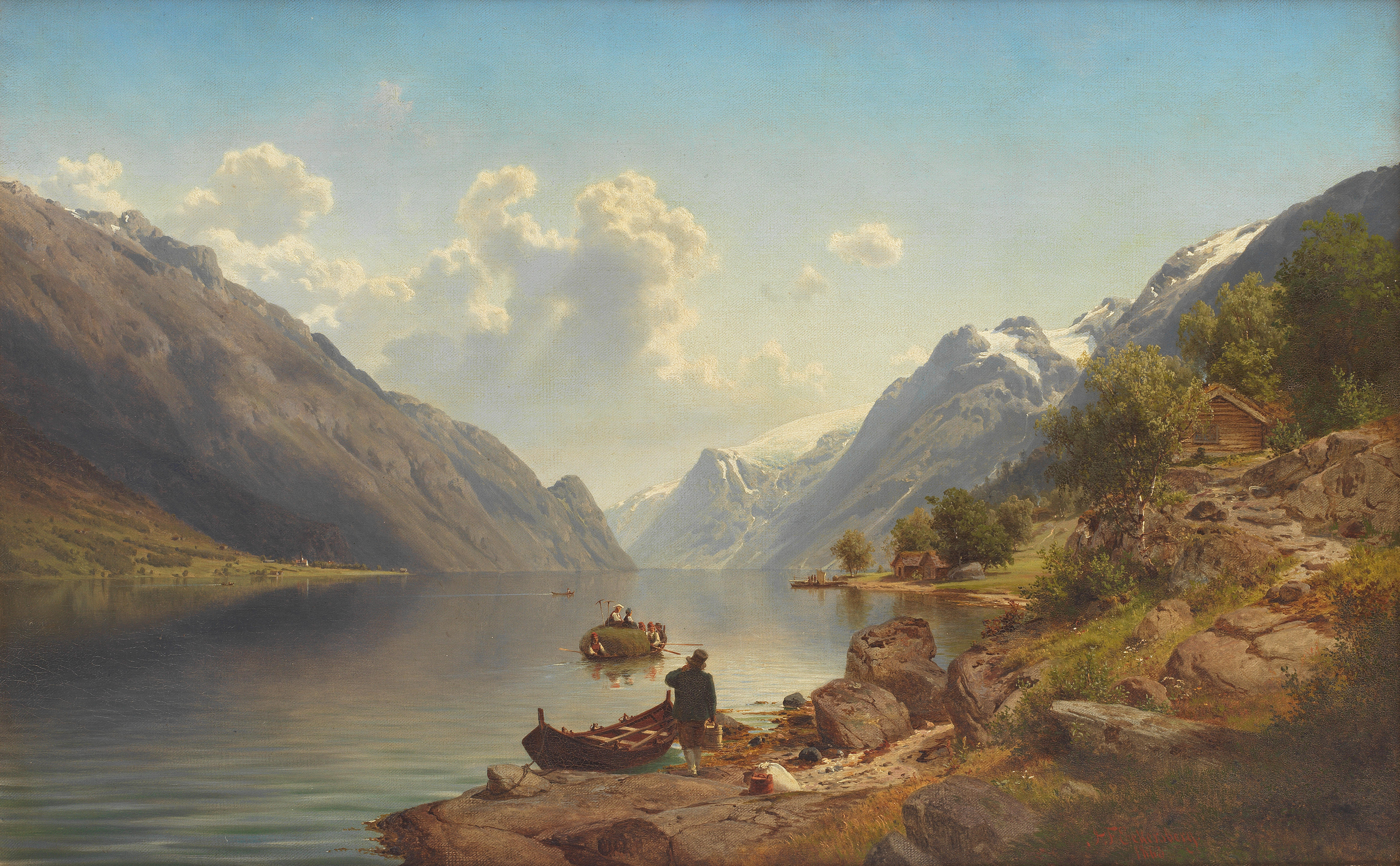 Appraisal: JOHAN FREDRIK ECKERSBERG NORWEGIAN - View in S rfjorden Hardanger