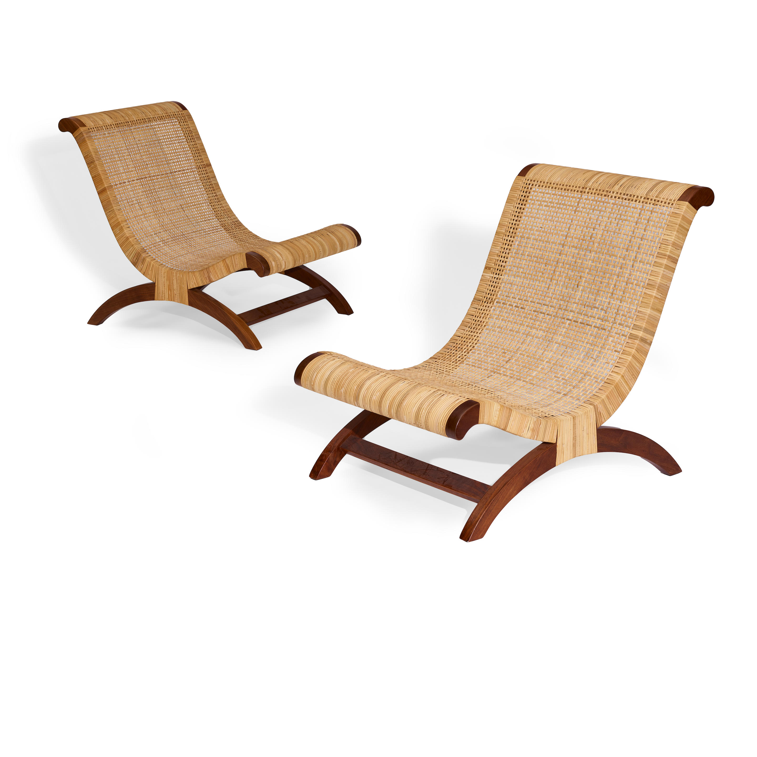 Appraisal: CLARA PORSET - Pair of Butaque Chairs made by Luteca