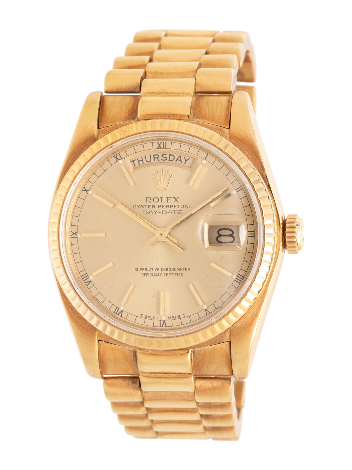 Appraisal: ROLEX REF K YELLOW GOLD 'DAY-DATE' WATCH Maker Rolex Model