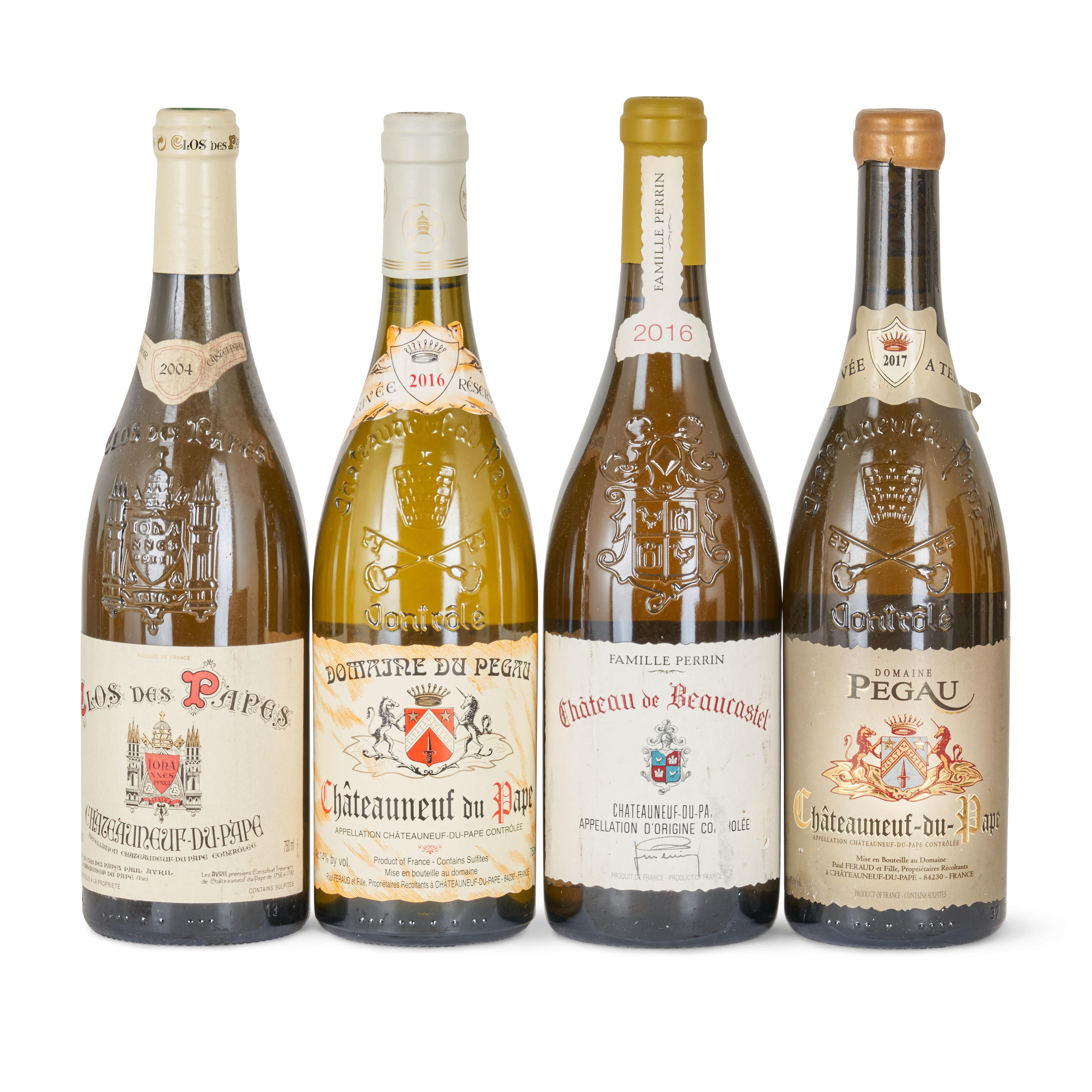 Appraisal: MIXED RHONE BLANC BOTTLES Mixed Rhone Blanc Southern Rhone Chateau