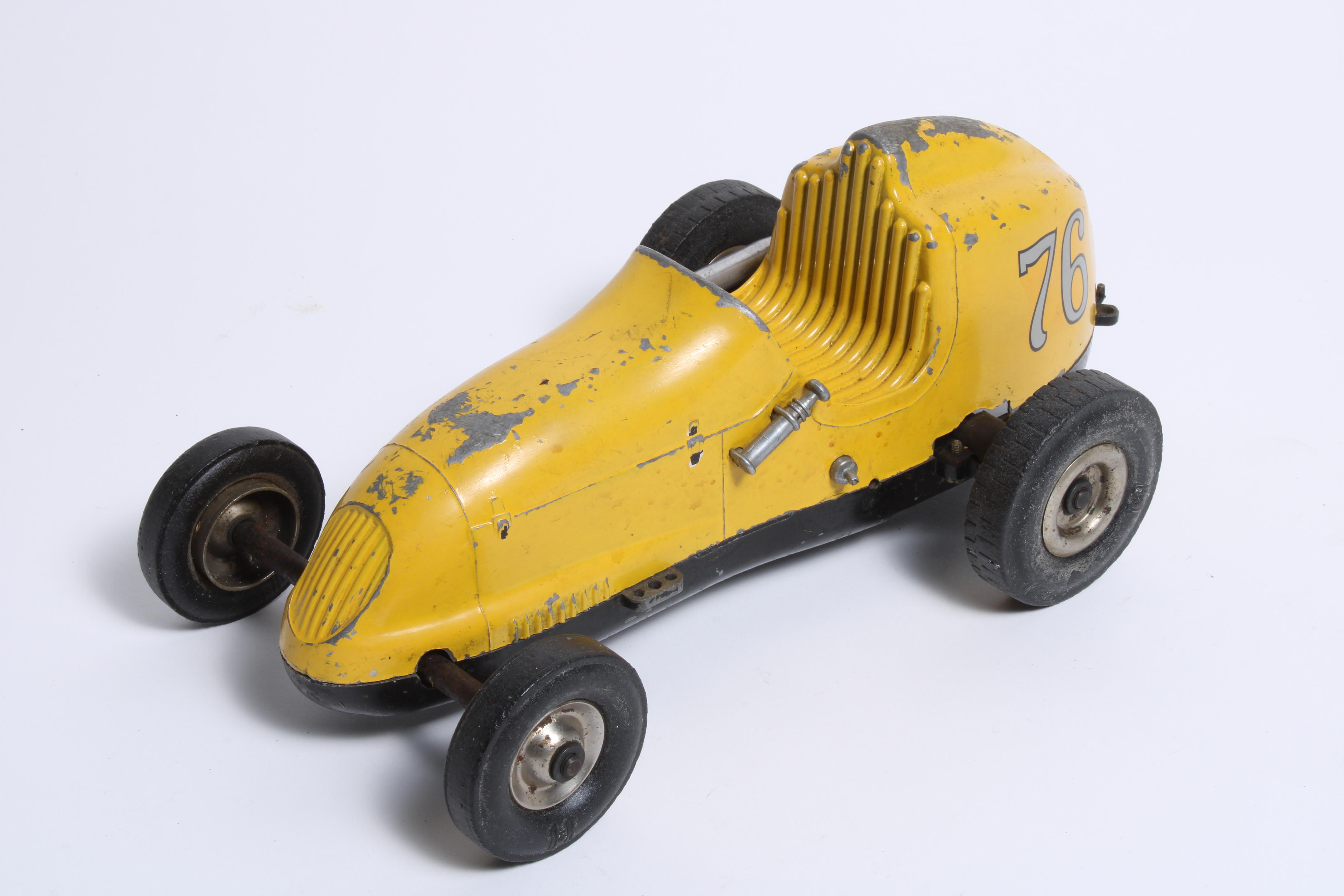 Appraisal: AN OHLSSON RICE TETHER RACING CAR AMERICAN black painted base