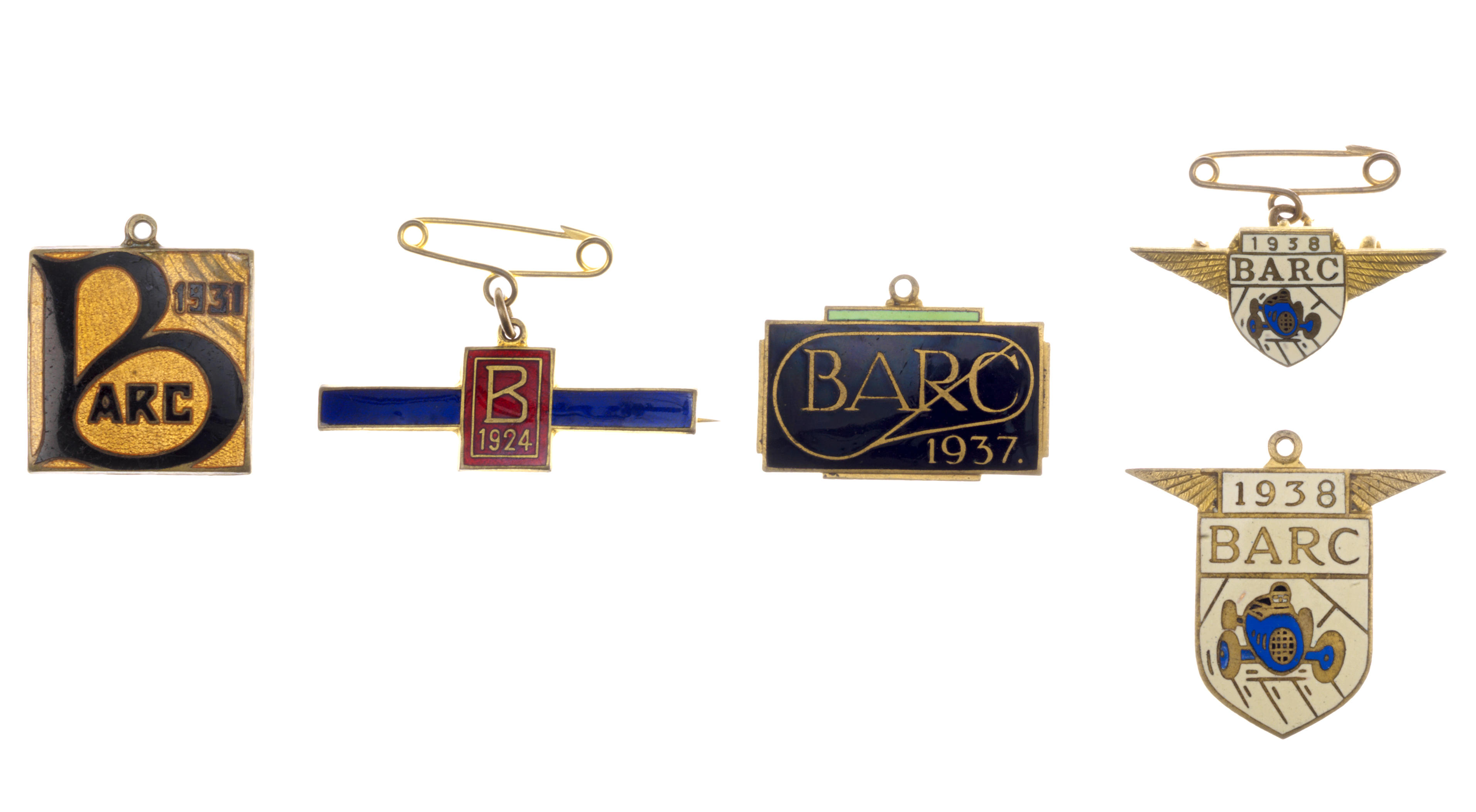 Appraisal: ASSORTED BARC BROOKLANDS MEMBERS AND GUESTS LAPEL BADGES comprising Guest's