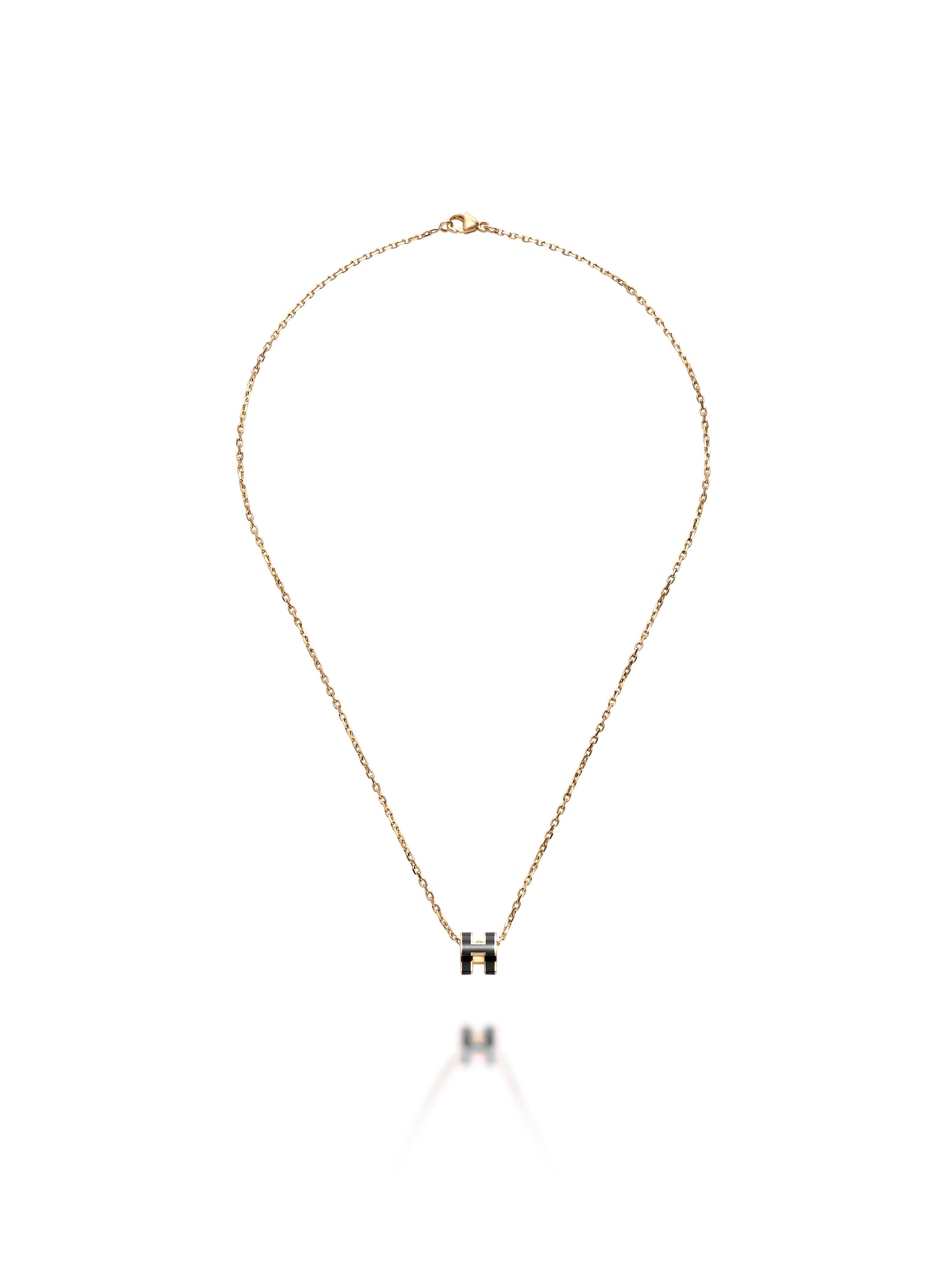 Appraisal: HERM S NOIR MINI POP H NECKLACE WITH GOLD HARDWARE