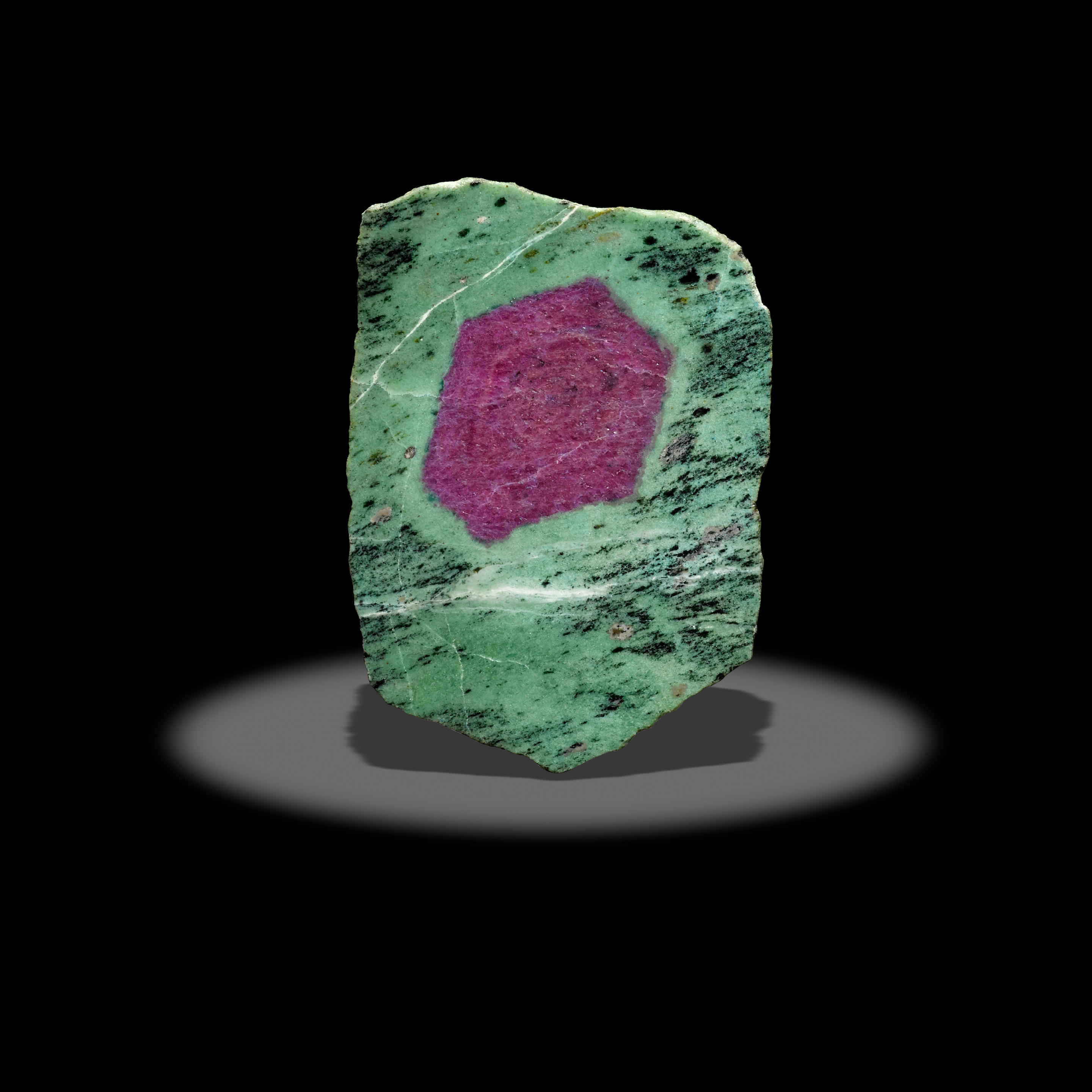 Appraisal: RUBY-IN-ZOISITE SLAB Longido Mine Arusha Tanzania In Tom Belvins and