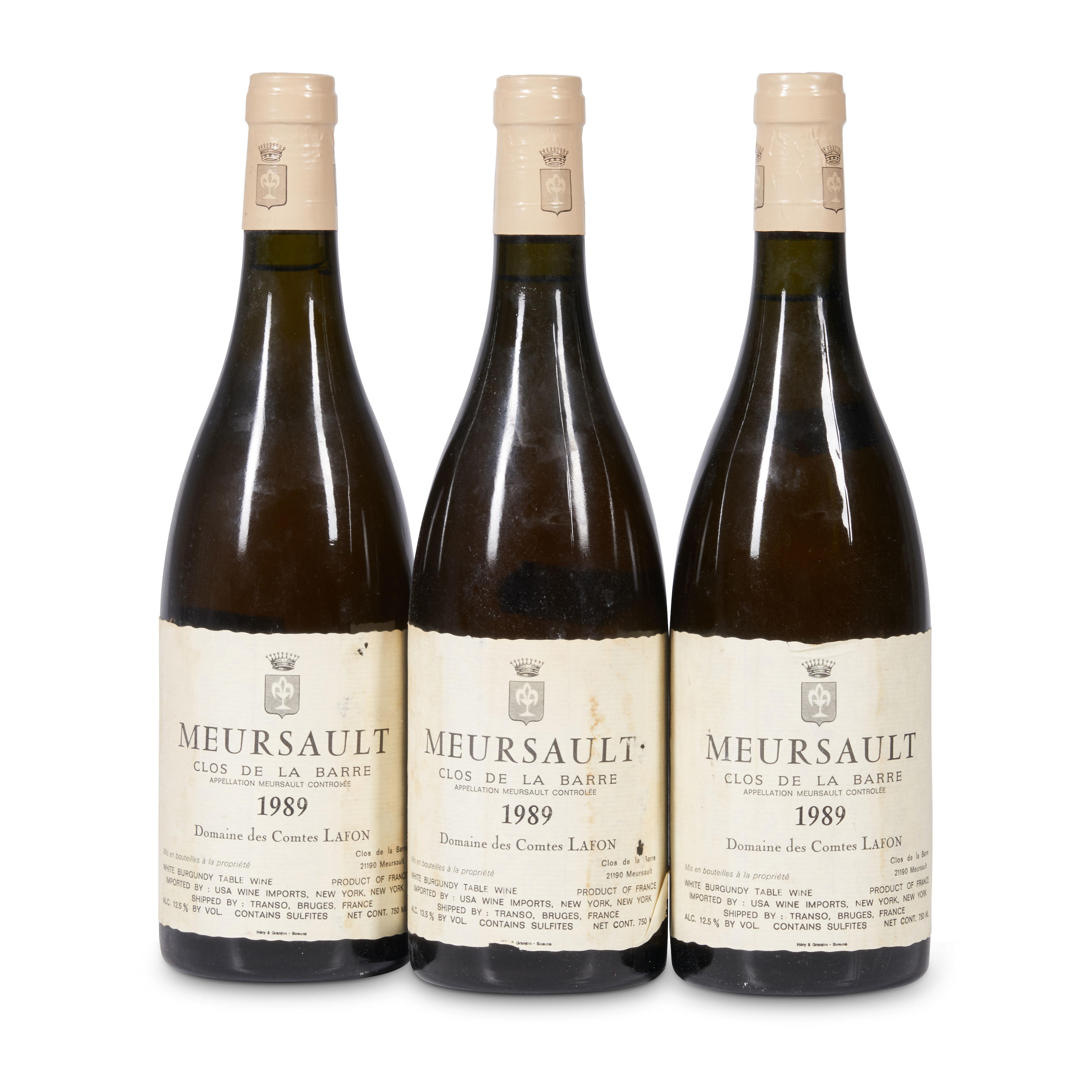 Appraisal: COMTES LAFON MEURSAULT CLOS DE LA BARRE BOTTLES Comtes Lafon