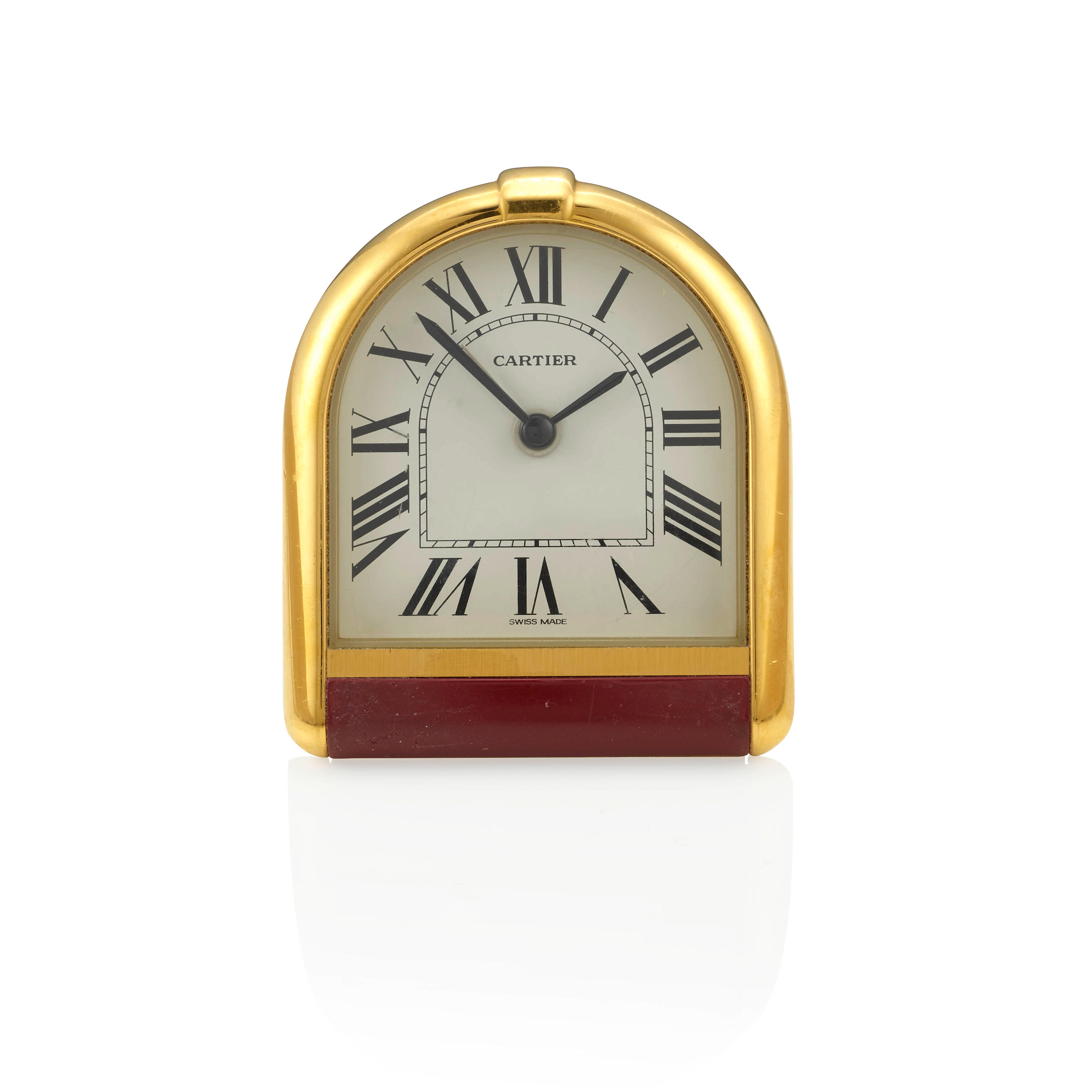 Appraisal: CARTIER A GOLD-PLATED ALARM CLOCK Estimated gross weight grams gold-plated