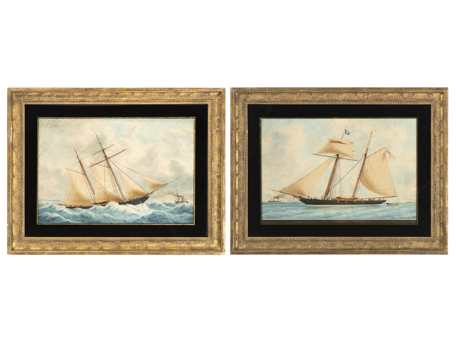 Appraisal: Fr d ric Roux French - Two Works British Sailing