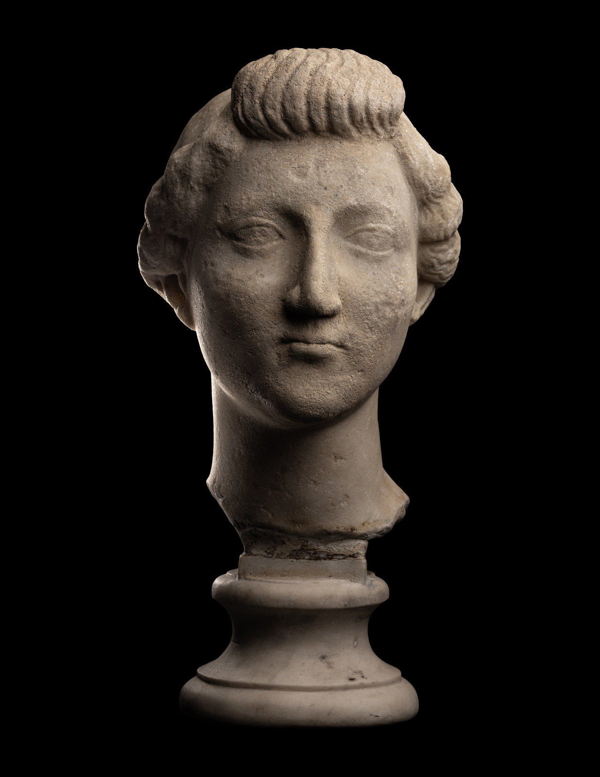 Appraisal: A Roman Marble Portrait Head of a Woman Augustan Period