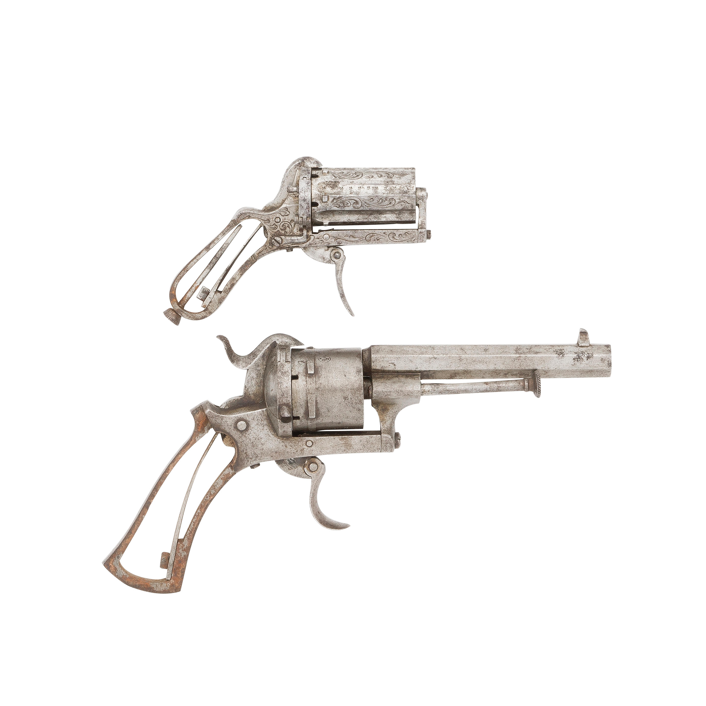 Appraisal: A LI GE PIN-FIRE SIX-SHOT POCKET REVOLVER OF SMALL BORE