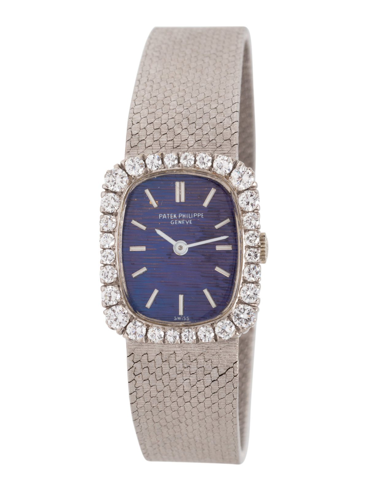 Appraisal: PATEK PHILIPPE REF K WHITE GOLD AND DIAMOND 'ELLIPSE LADY'