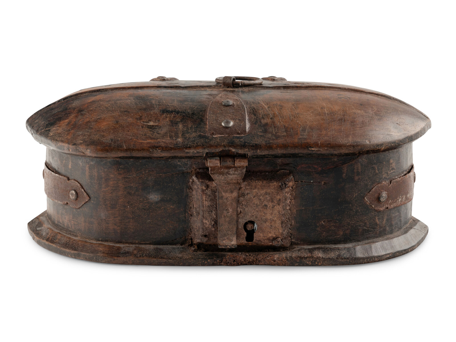 Appraisal: A Continental Iron-Mounted Table Casket th Century Height x width