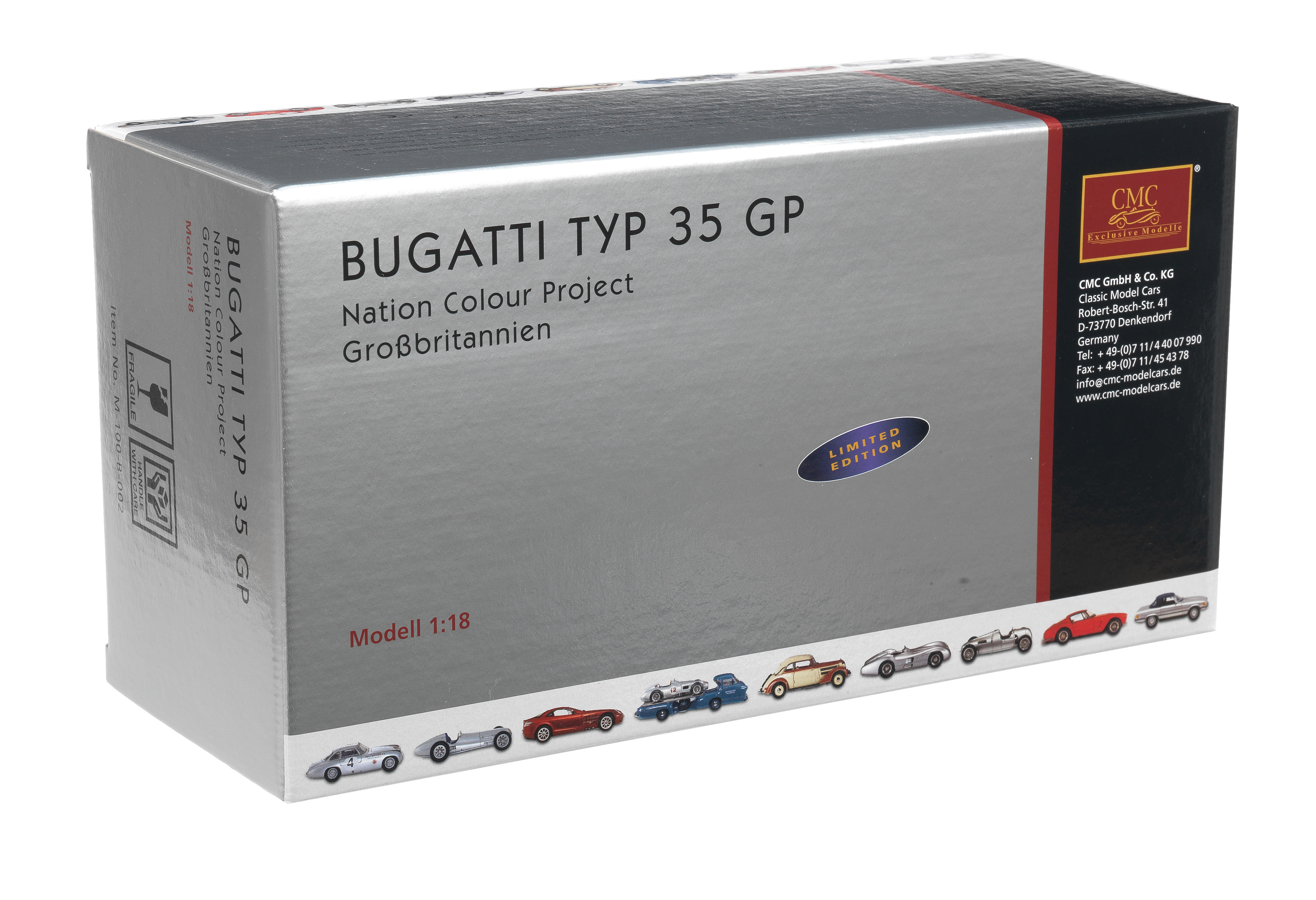 Appraisal: A BOXED SCALE DIE-CAST MODEL OF A BUGATTI TYPE MODEL