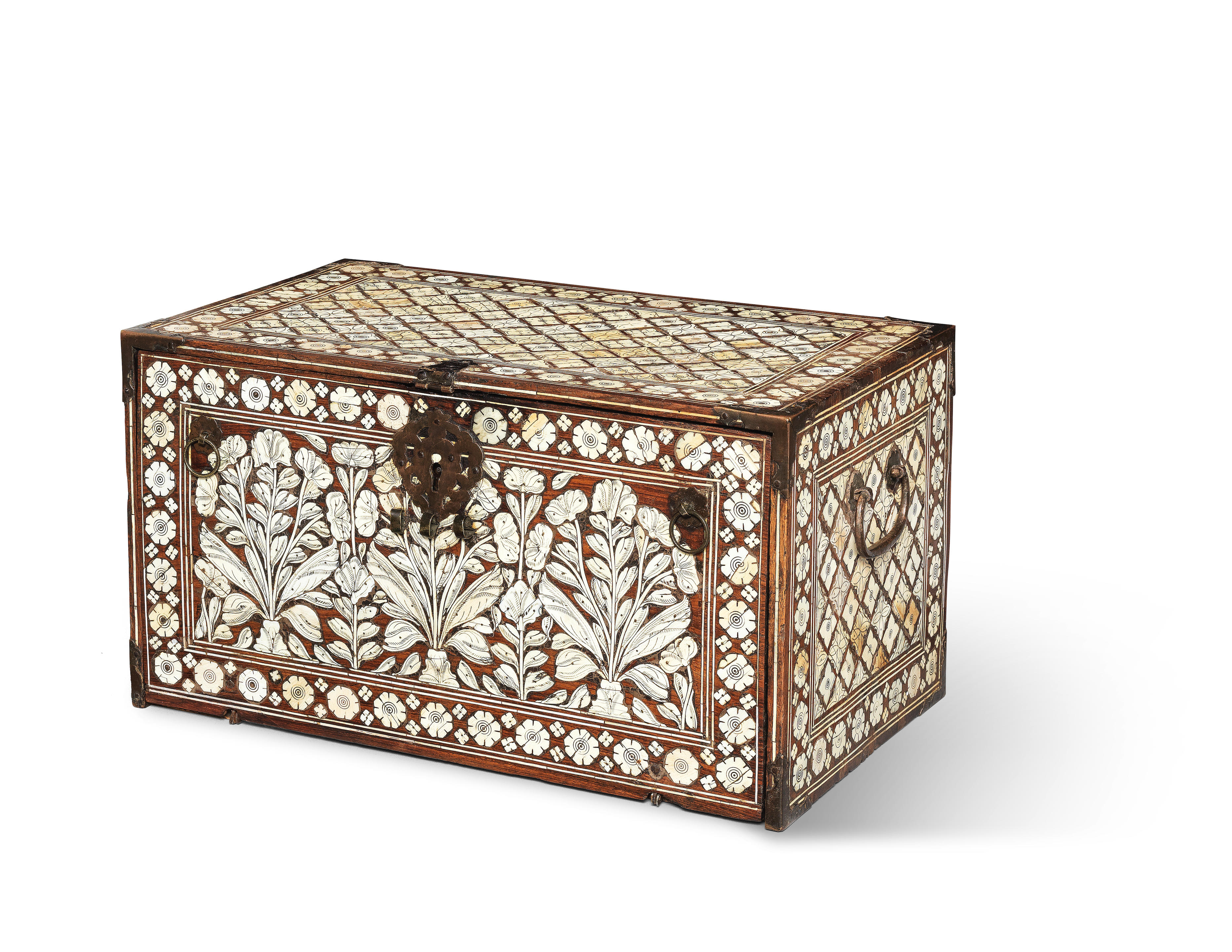 Appraisal: A MUGHAL IVORY-INLAID WOOD CABINET FROM THE COLLECTION OF FIELD