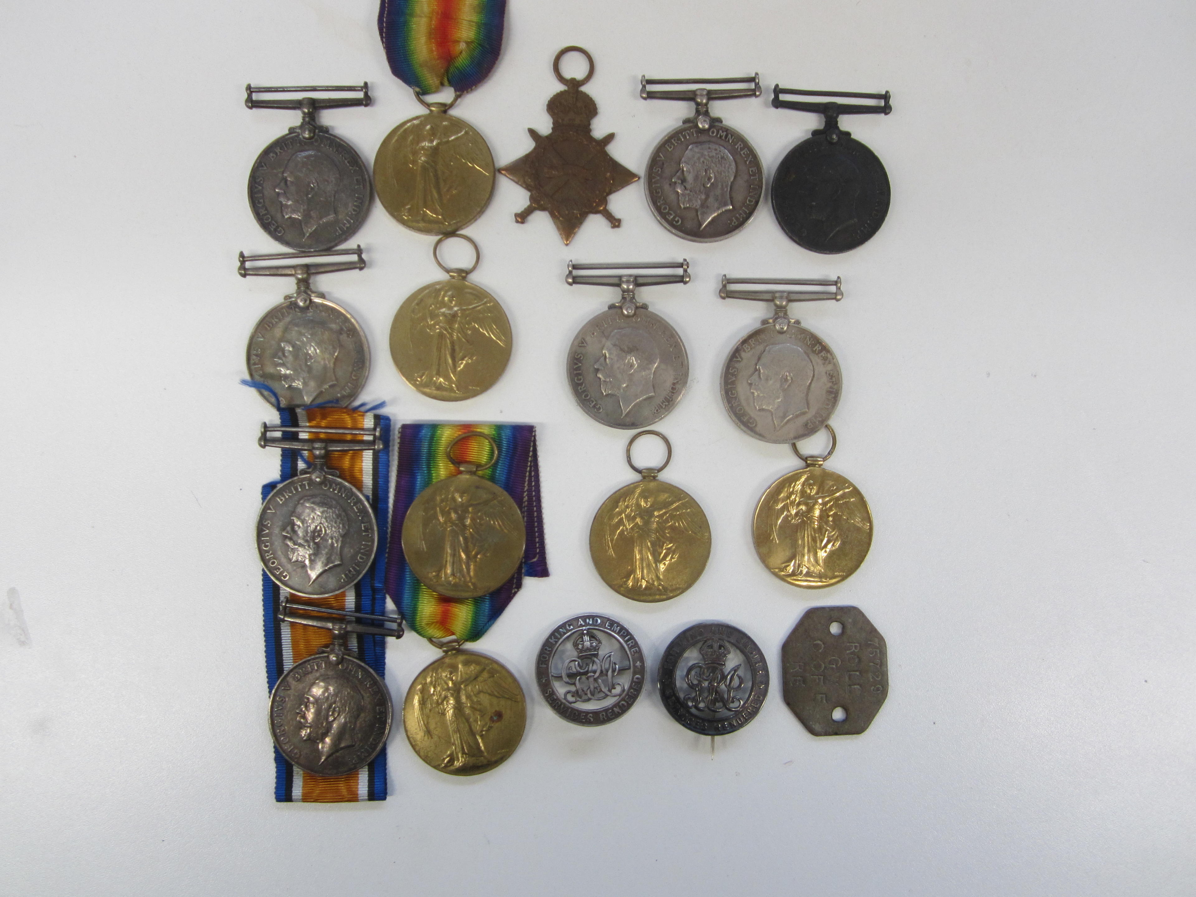 Appraisal: WORLD WAR ONE MEDALS British War and Victory Medal Pairs