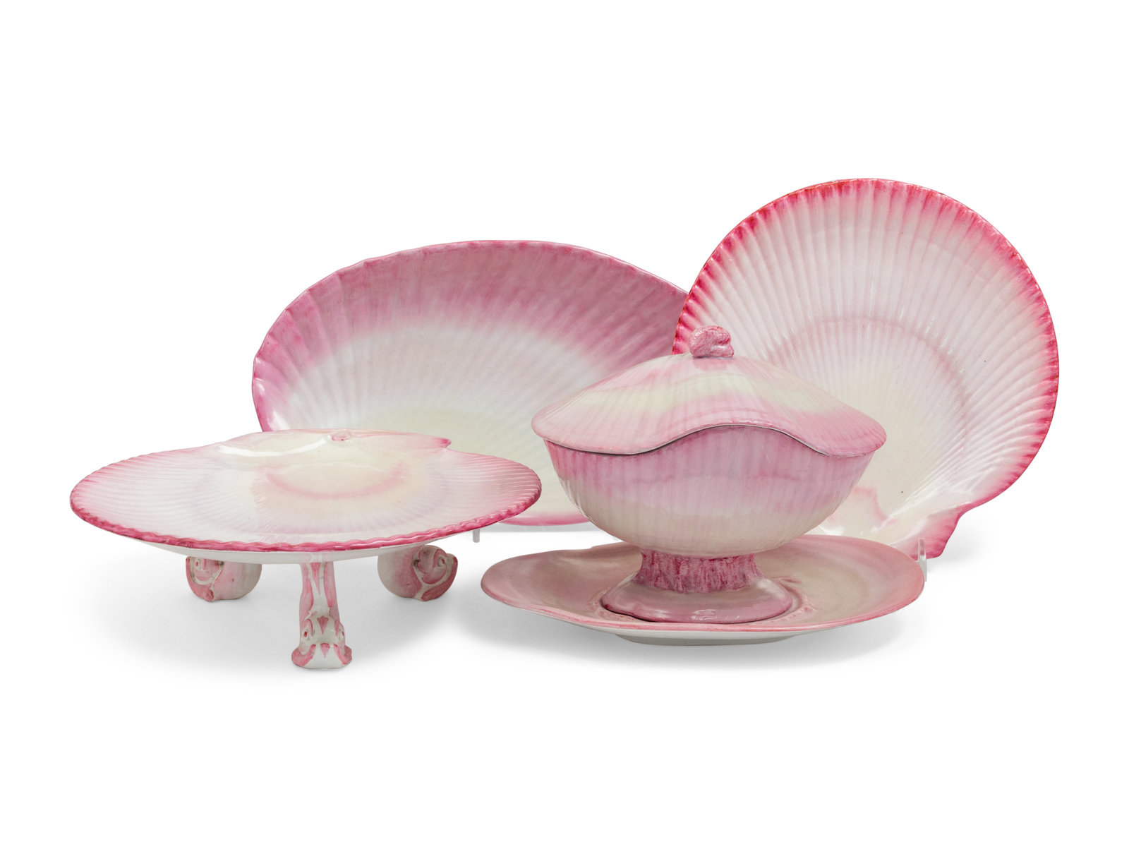 Appraisal: A Wedgwood Pink Nautilus Porcelain Dessert Service Circa each of