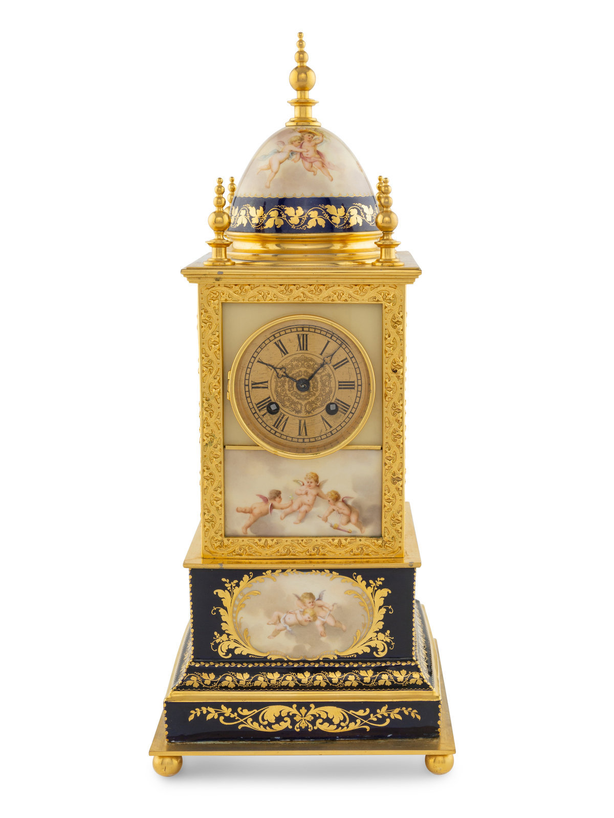 Appraisal: A Vienna Gilt Bronze Mounted Porcelain Clock Late th Early