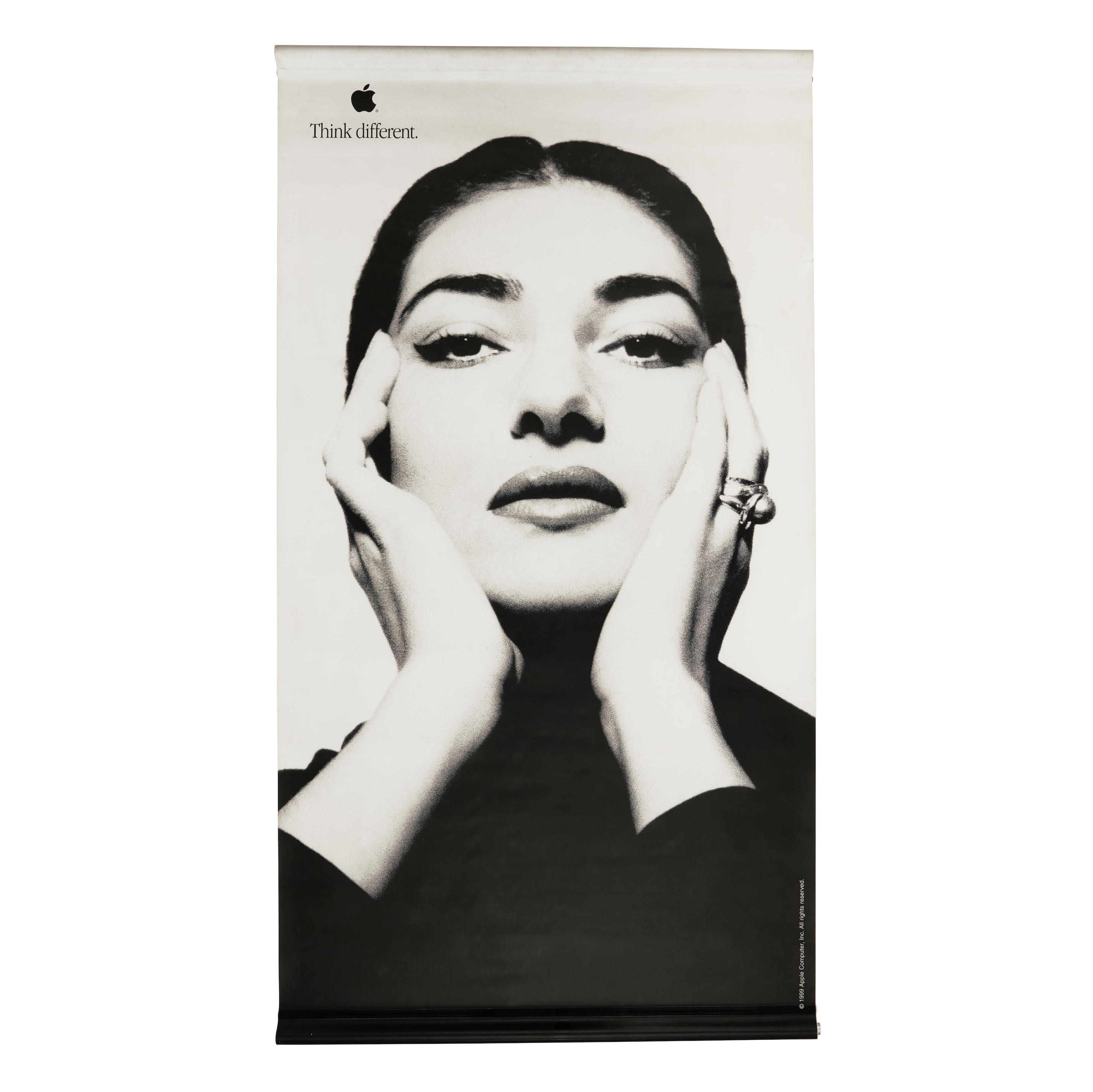 Appraisal: APPLE COMPUTER INC THINK DIFFERENT MARIA CALLAS Printed vinyl banner