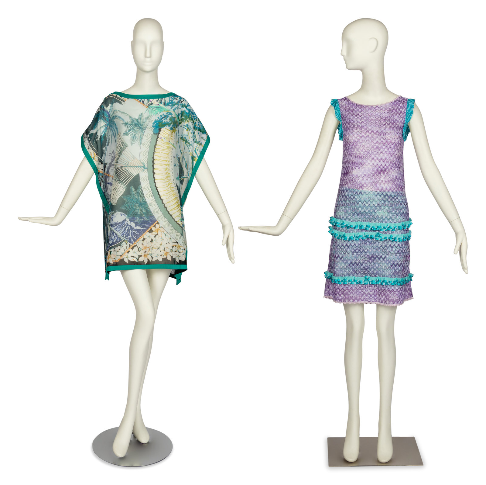 Appraisal: Herm s Beach Cover-up Missoni Cover-up and Three Pucci Scarves