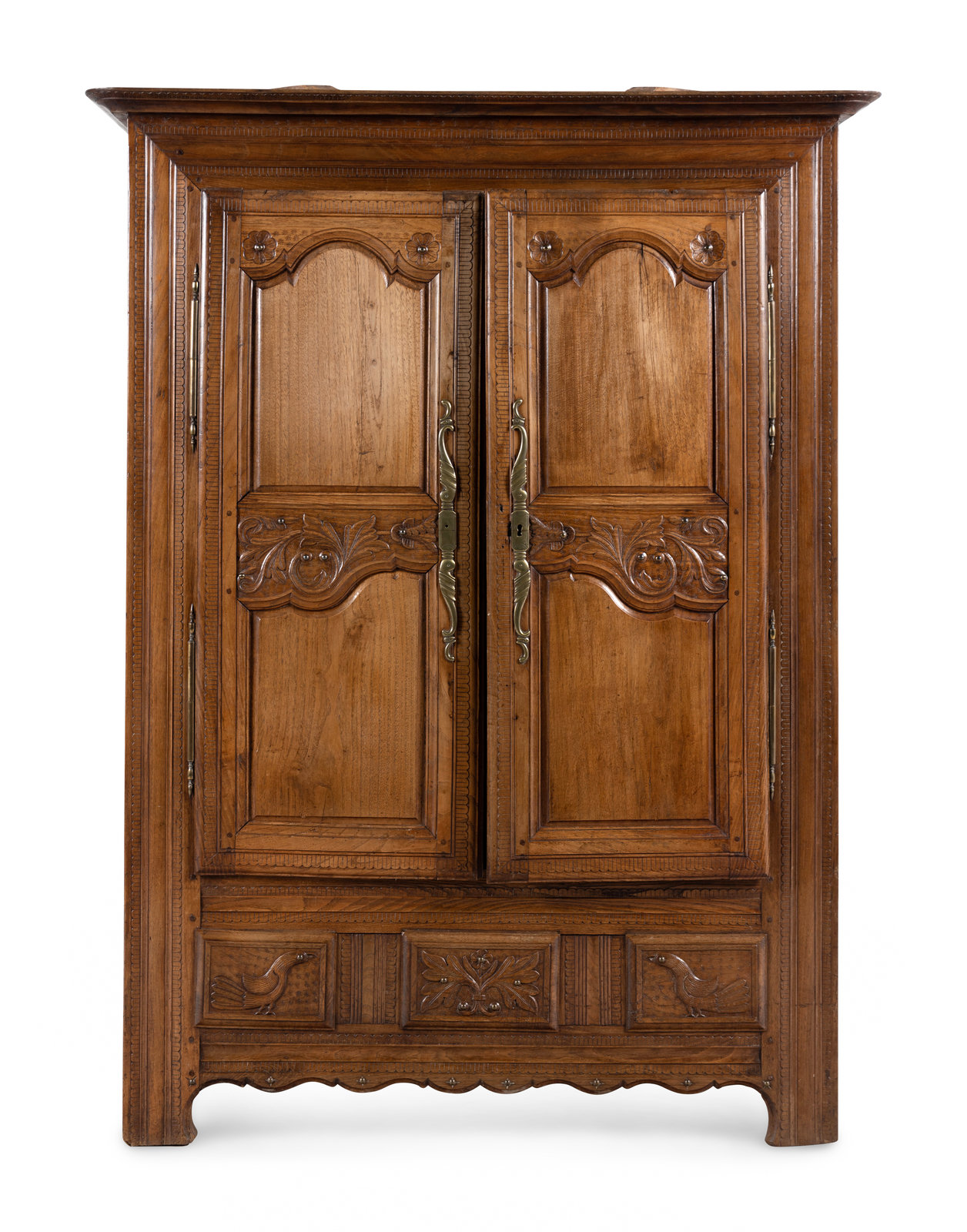 Appraisal: A French Carved Walnut Armoire th th Century Height x