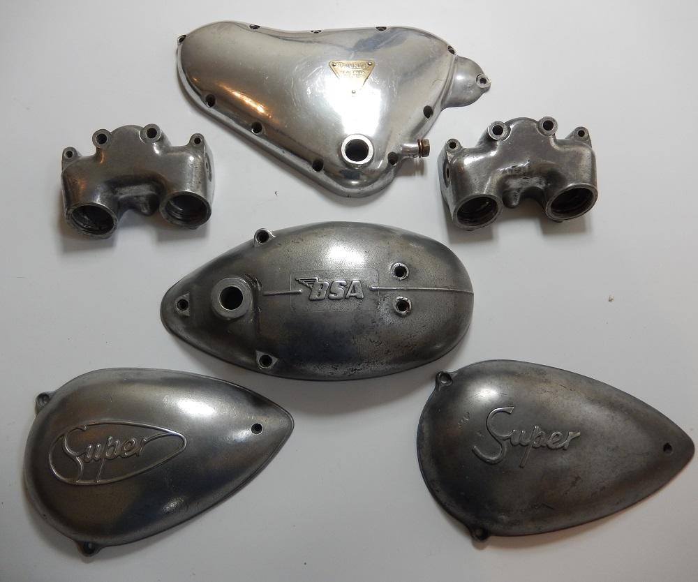 Appraisal: A SELECTION OF BSA AND TRIUMPH ENGINE COVERS including three