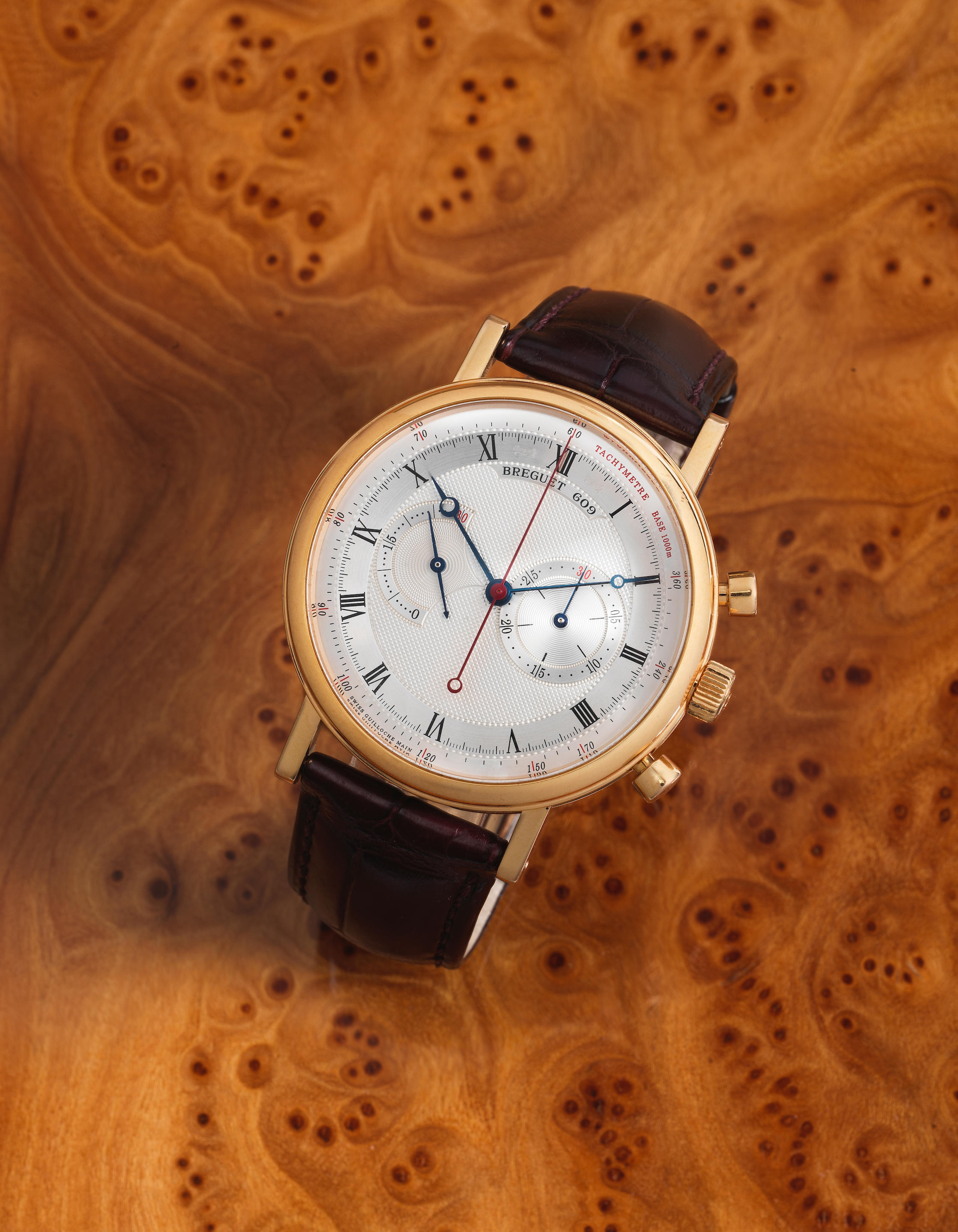 Appraisal: BREGUET A FINE K ROSE GOLD MANUAL WIND CHRONOGRAPH WRISTWATCH