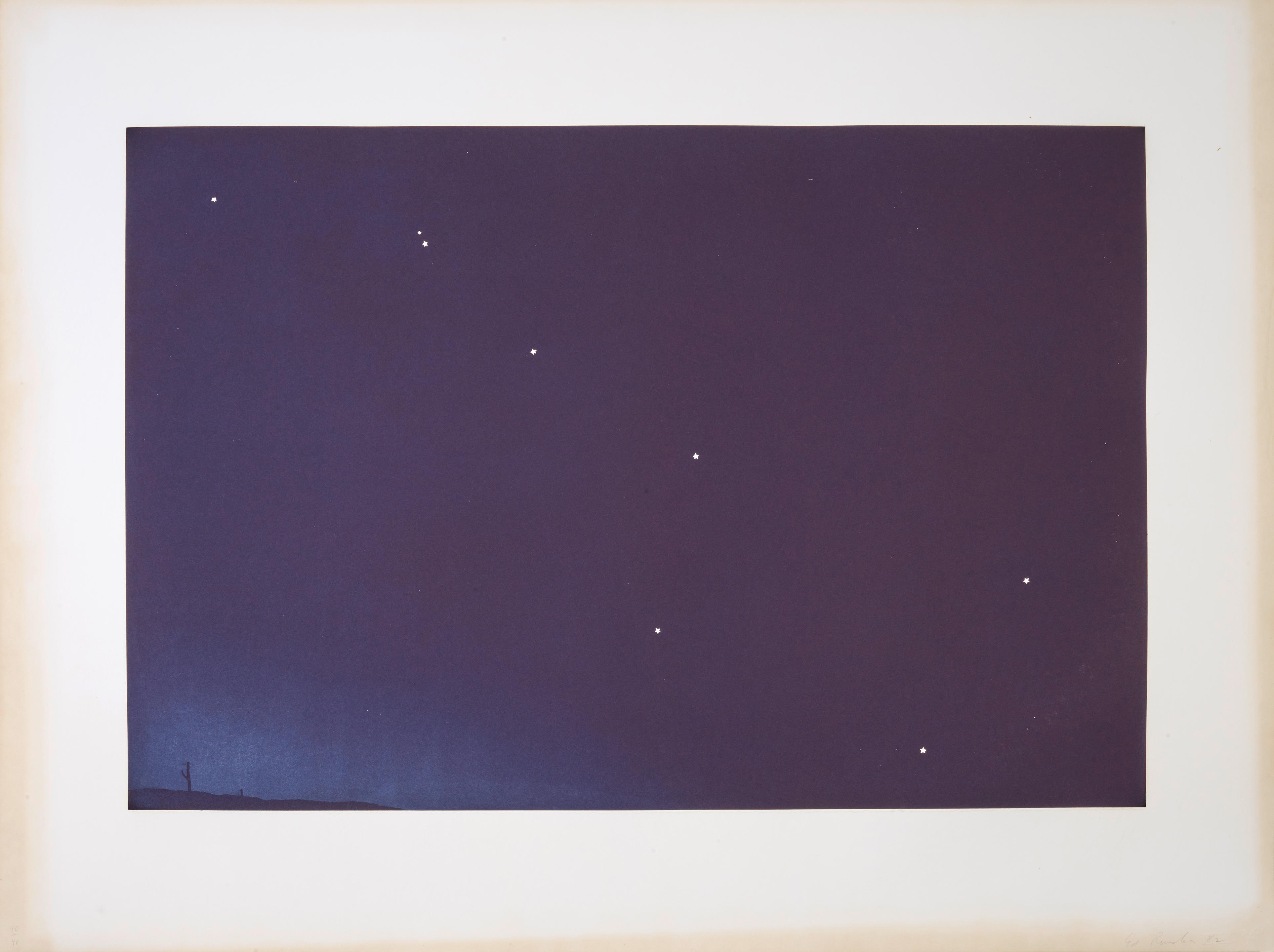 Appraisal: ED RUSCHA BORN Big Dipper Over Desert Engberg Aquatint in