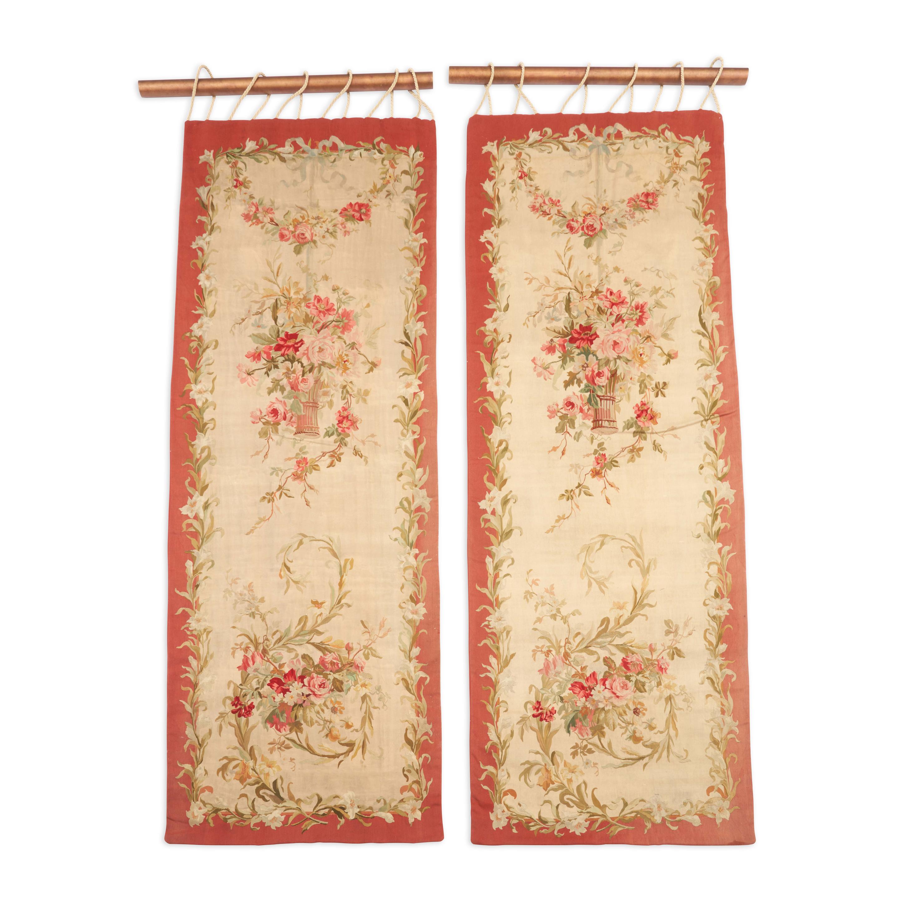 Appraisal: PAIR OF FRENCH AUBUSSON TAPESTRIES second half of the th