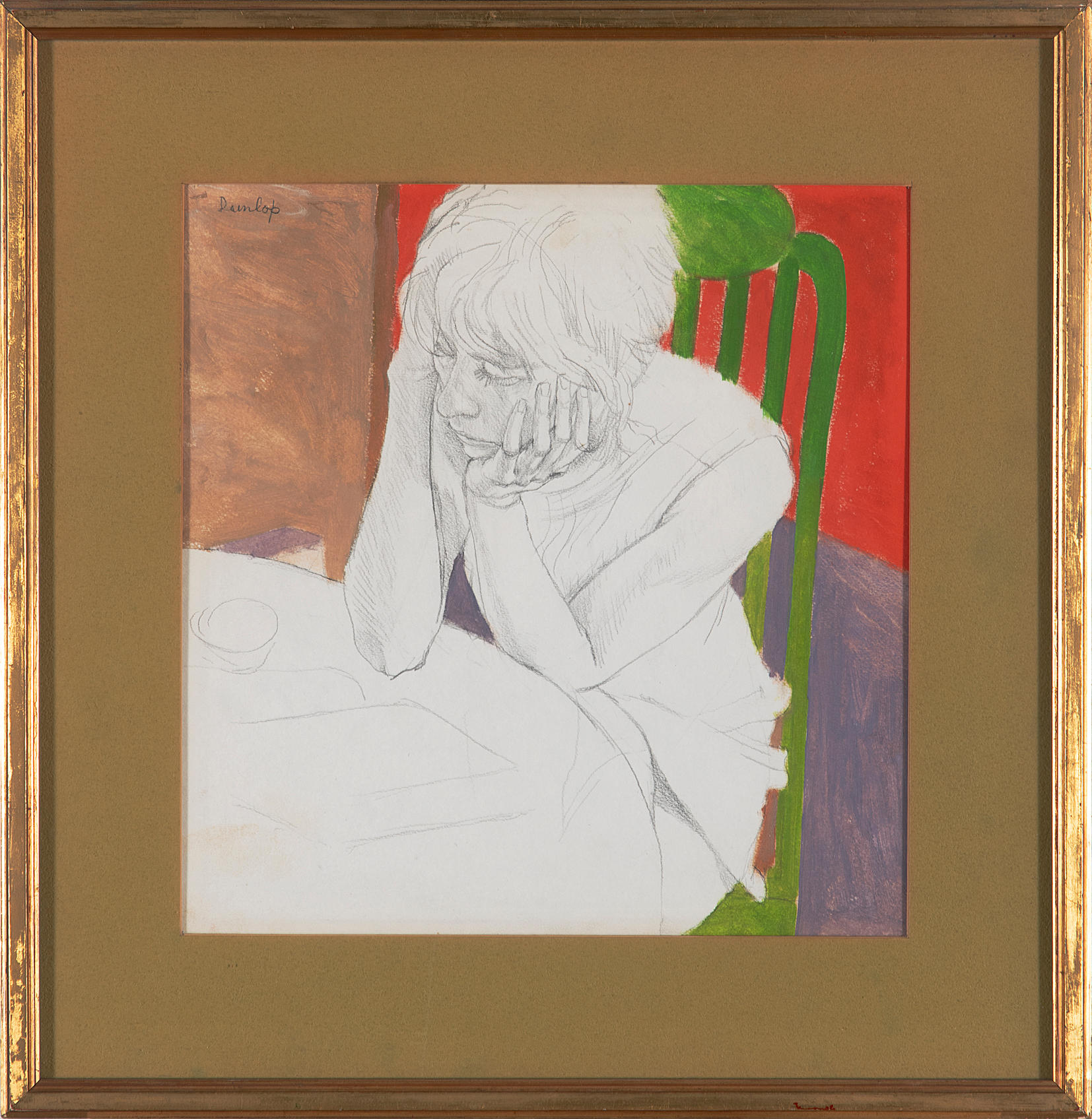 Appraisal: BRIAN JAMES DUNLOP - Woman Reading signed upper left 'Dunlop'