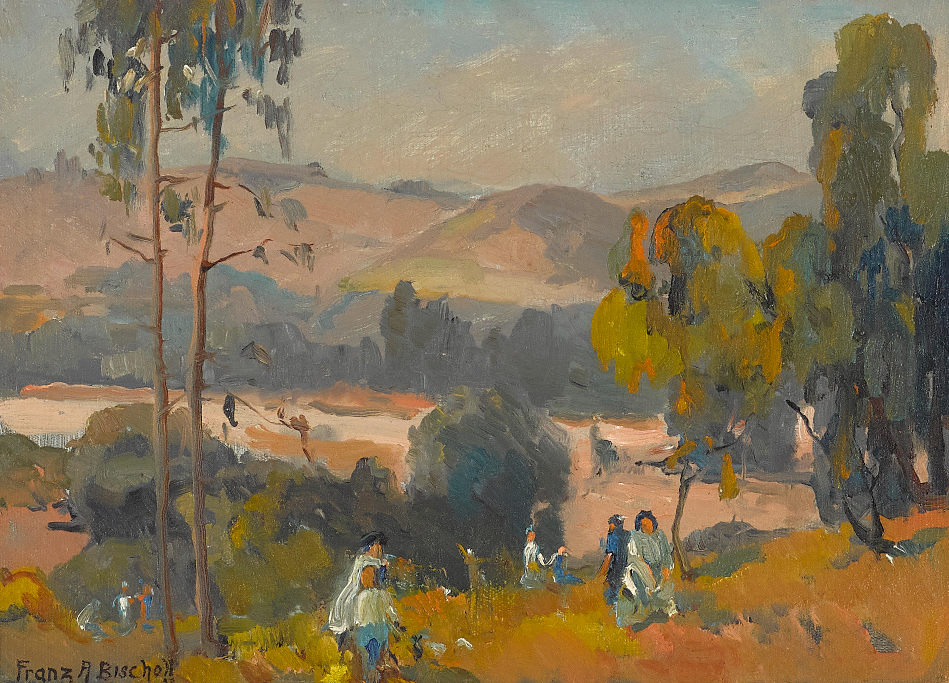 Appraisal: FRANZ ARTHUR BISCHOFF - Picnic Arroyo Seco signed 'Franz A