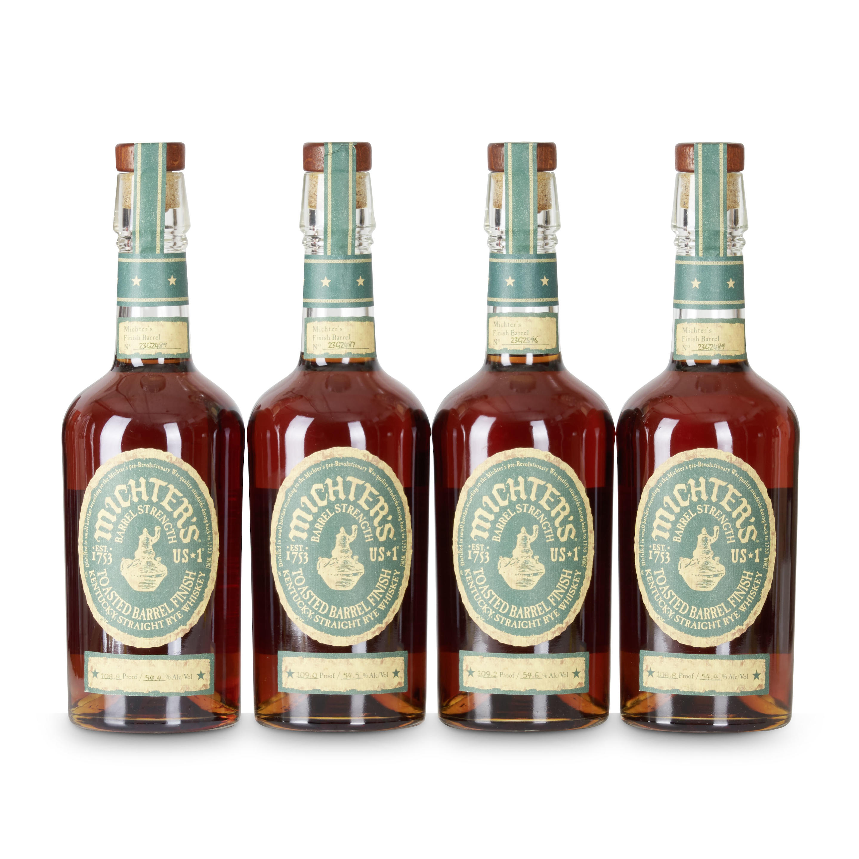 Appraisal: MICHTER'S TOASTED BARREL RYE ML BOTTLES Michter's Toasted Barrel Rye